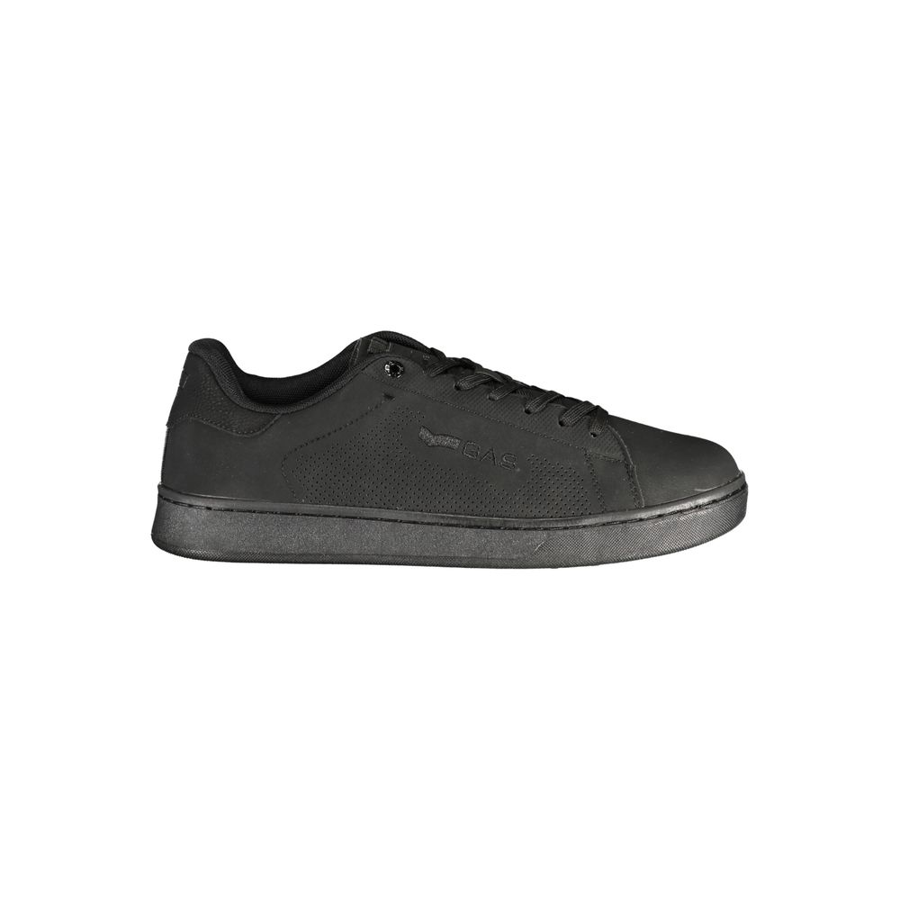 Gas Black Polyurethane Men Sneaker | Regal Royce