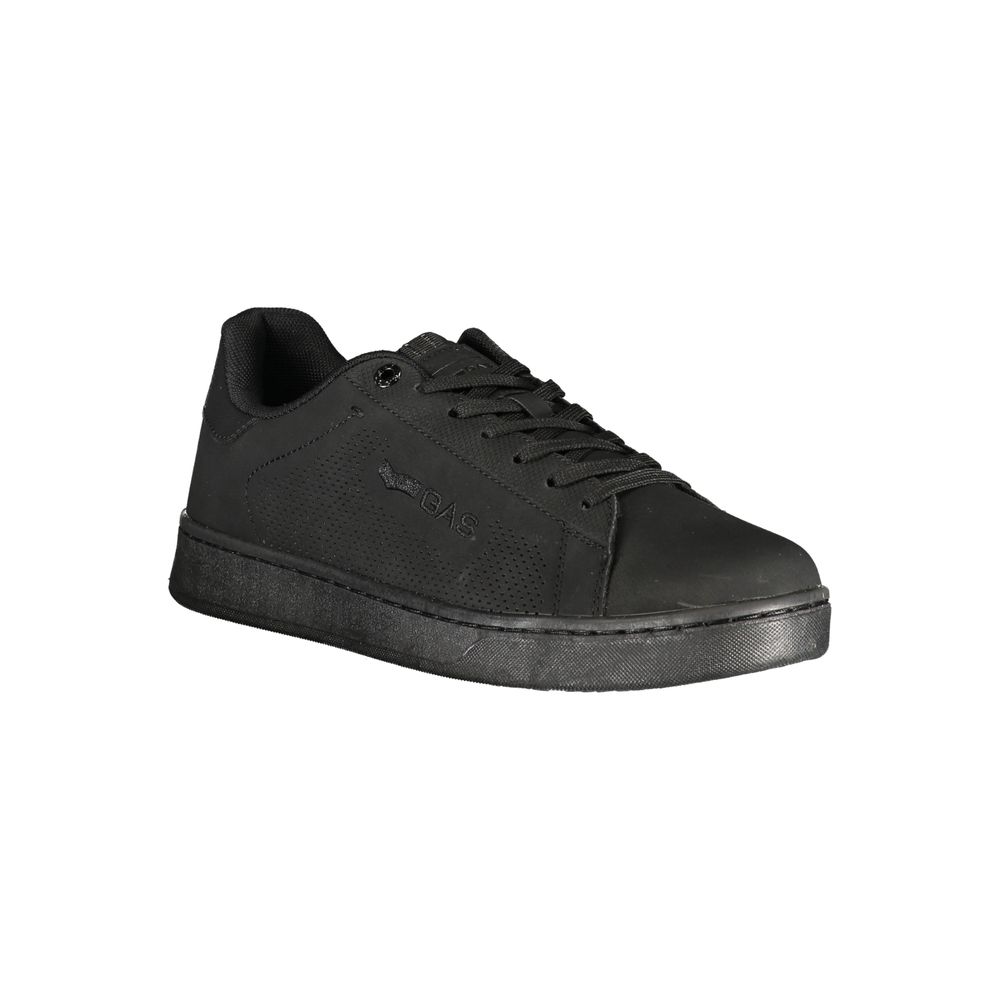 Gas Black Polyurethane Men Sneaker | Regal Royce