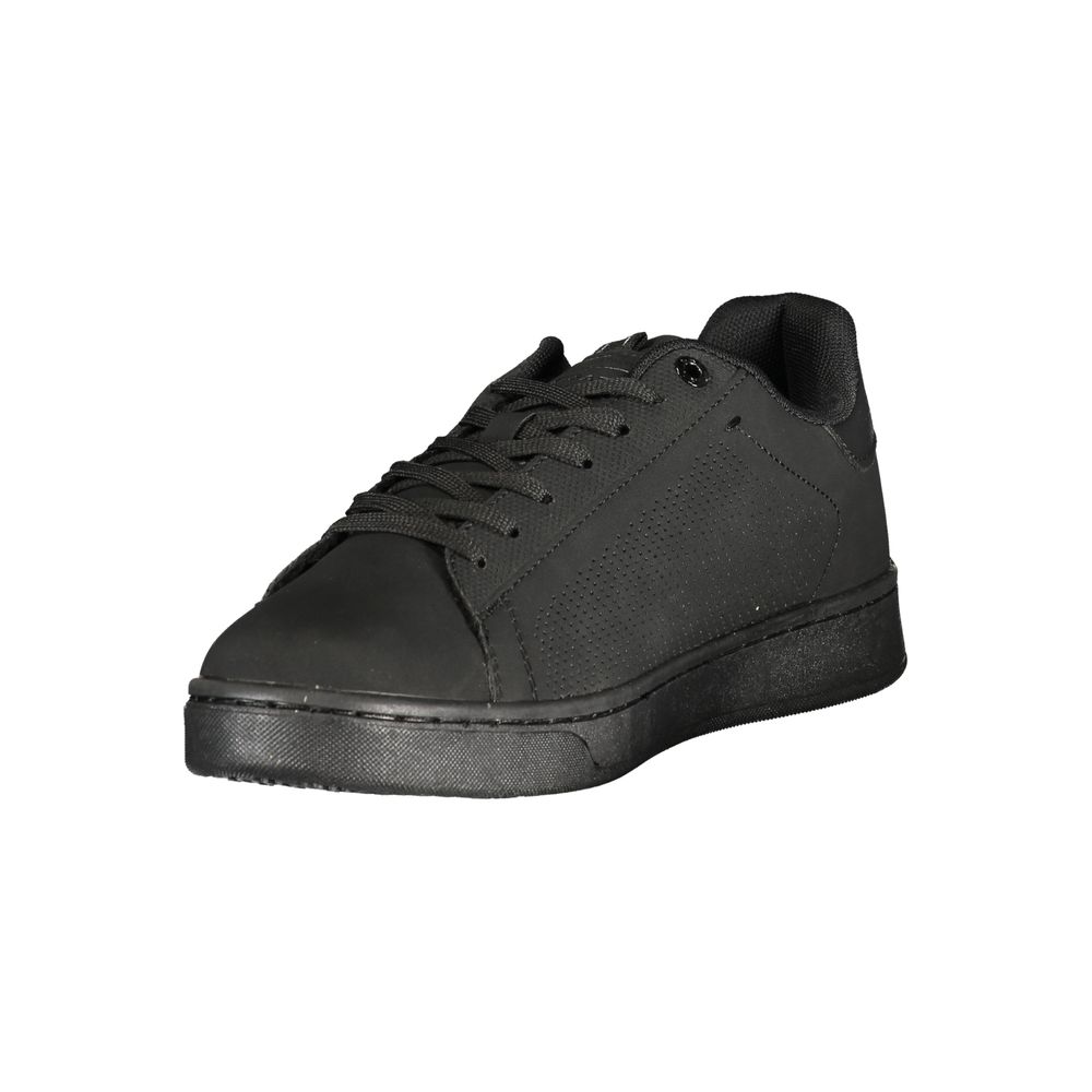 Gas Black Polyurethane Men Sneaker | Regal Royce