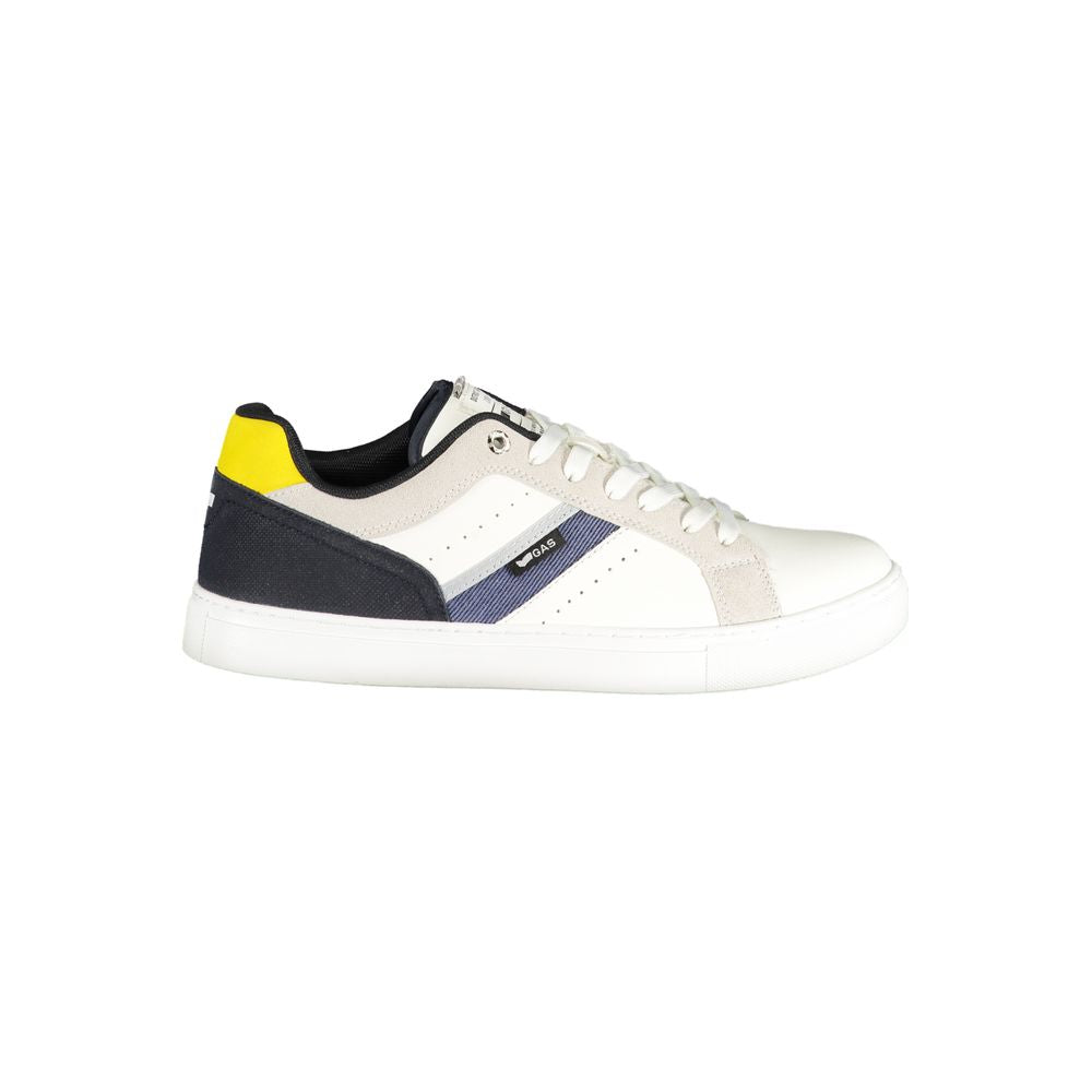 Gas White Polyurethane Men's Sneaker | Regal Royce