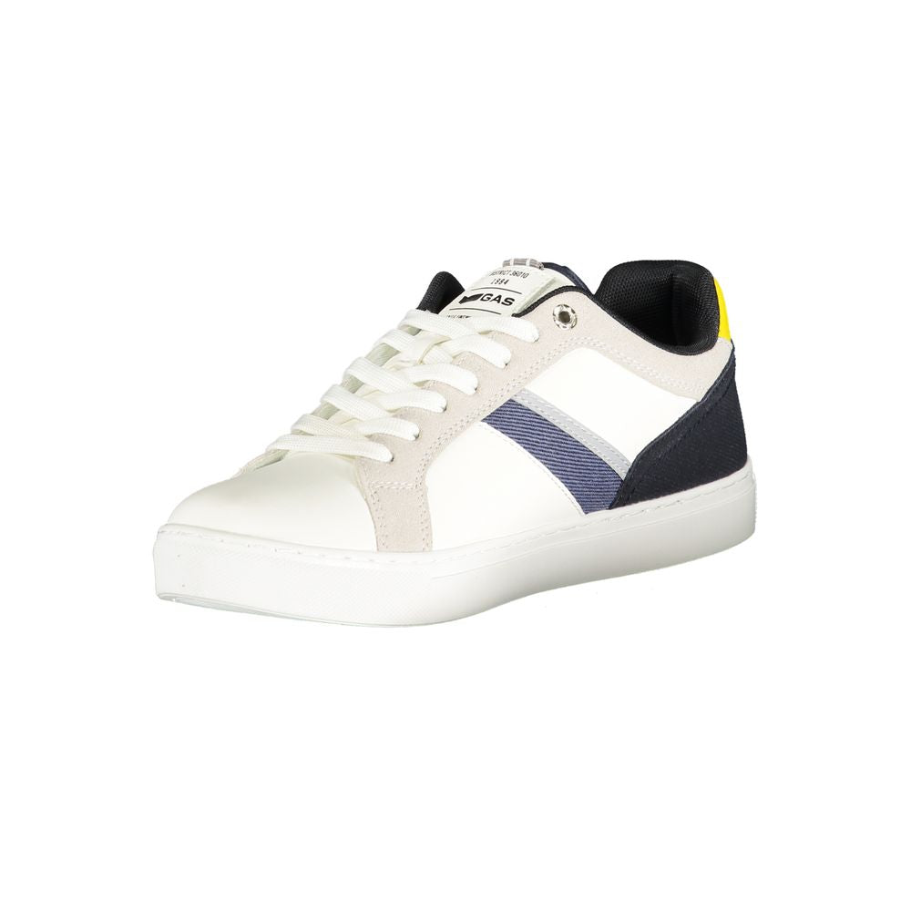 Gas White Polyurethane Men's Sneaker | Regal Royce