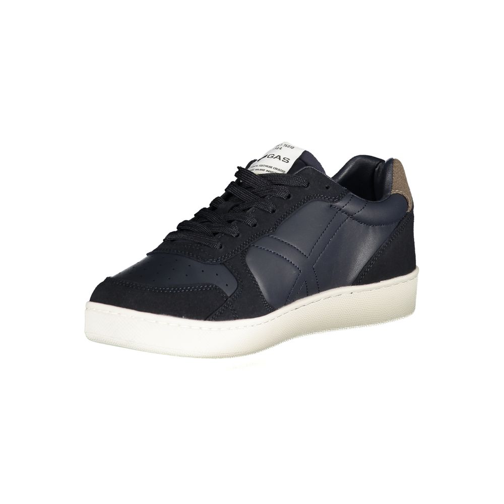 Gas Blue Polyurethane Men Sneaker | Regal Royce