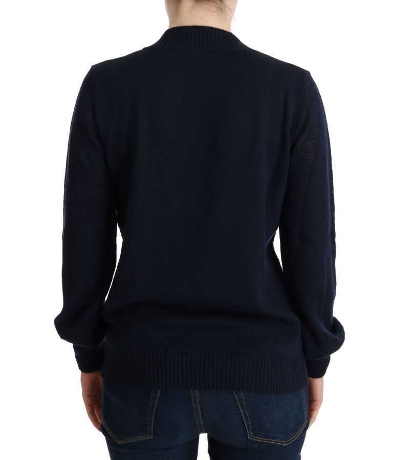Costume National Blue V-Neck Lightweight Jumper Sweater | Regal Royce
