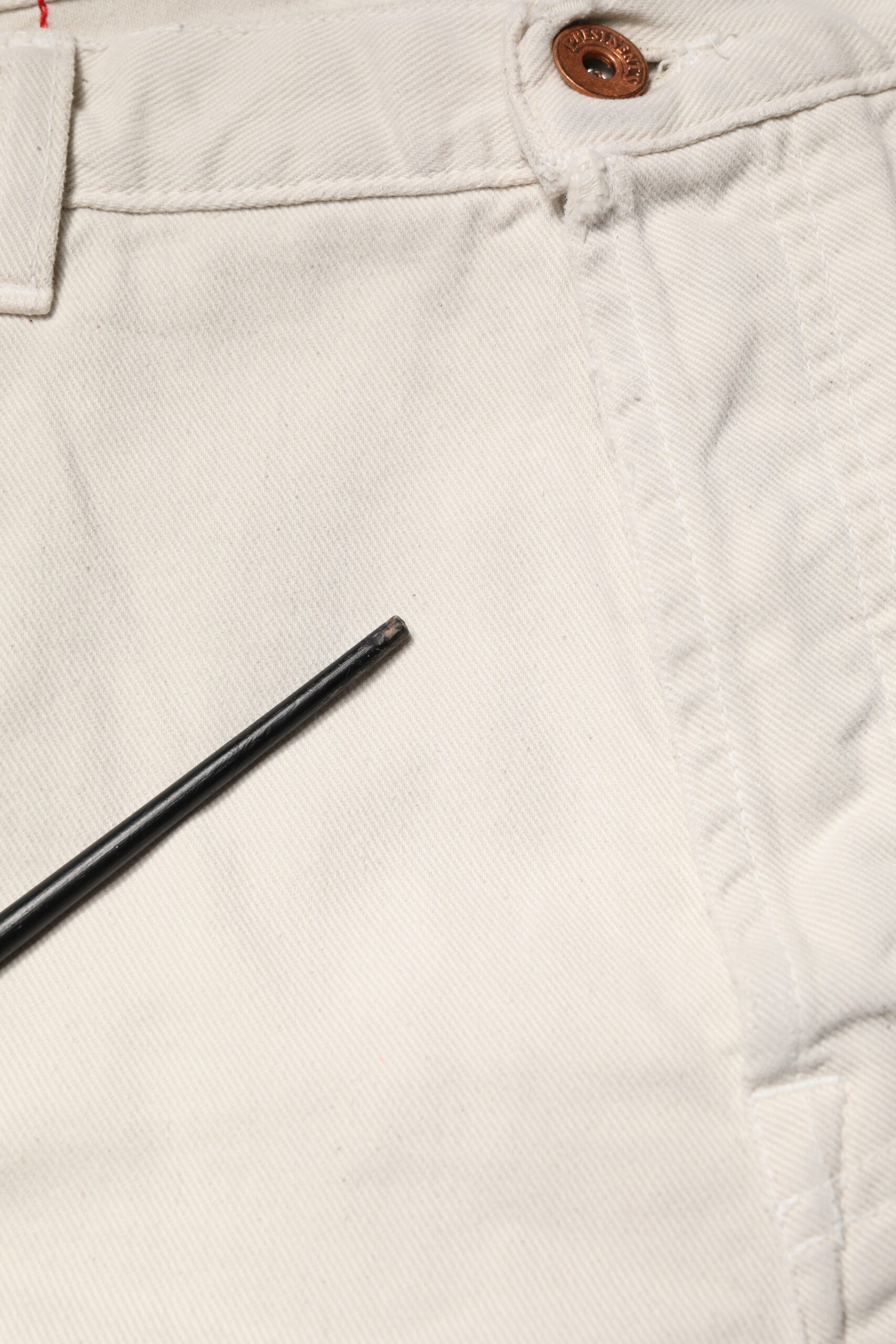 President's White Cotton Straight Mid Waist Denim Men Trouser Jeans | Regal Royce