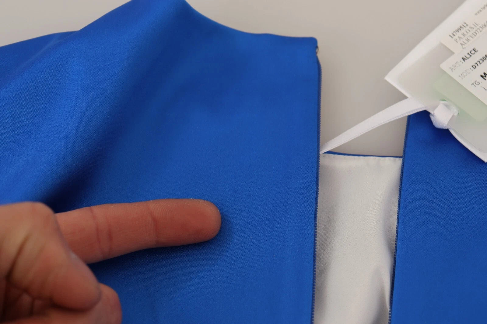 Parosh Acetate Royal Blue Roundneck Sleeveless Sheath Midi Dress | Regal Royce