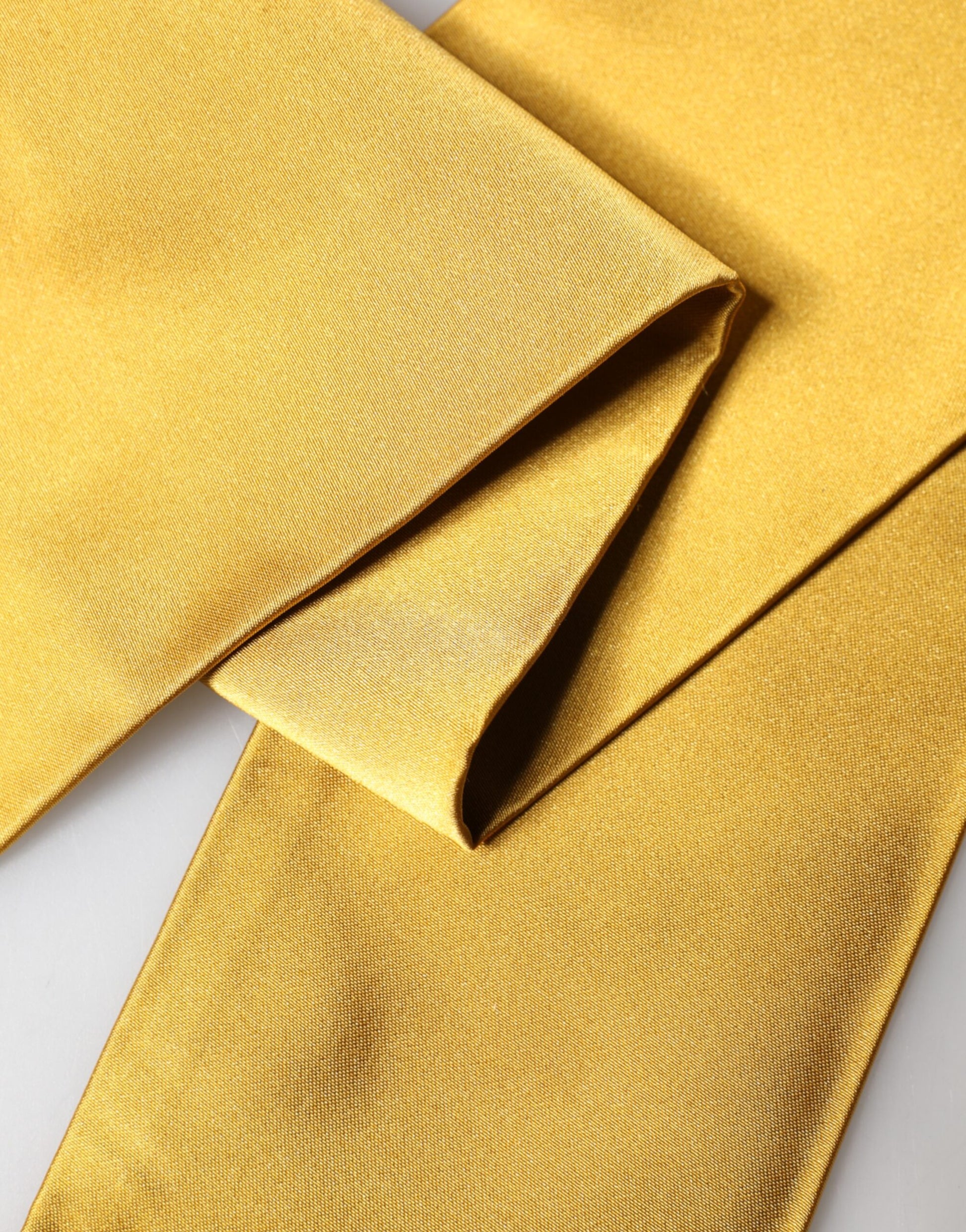 Dolce & Gabbana Yellow Silk Fringes Neck Wrap Foulard Scarf | Regal Royce