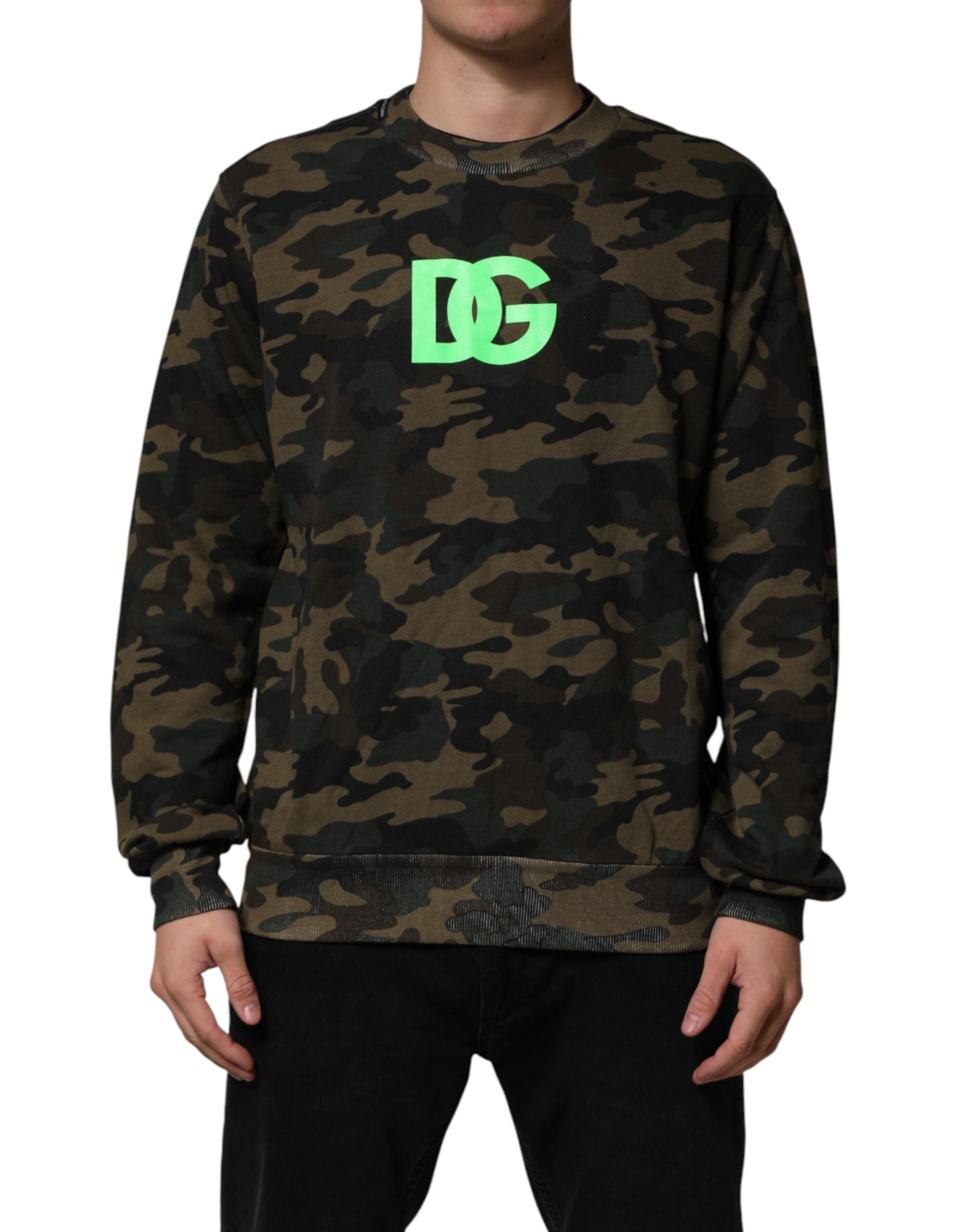 Dolce & Gabbana Multicolor Camouflage Men Sweatshirt  Sweater | Regal Royce