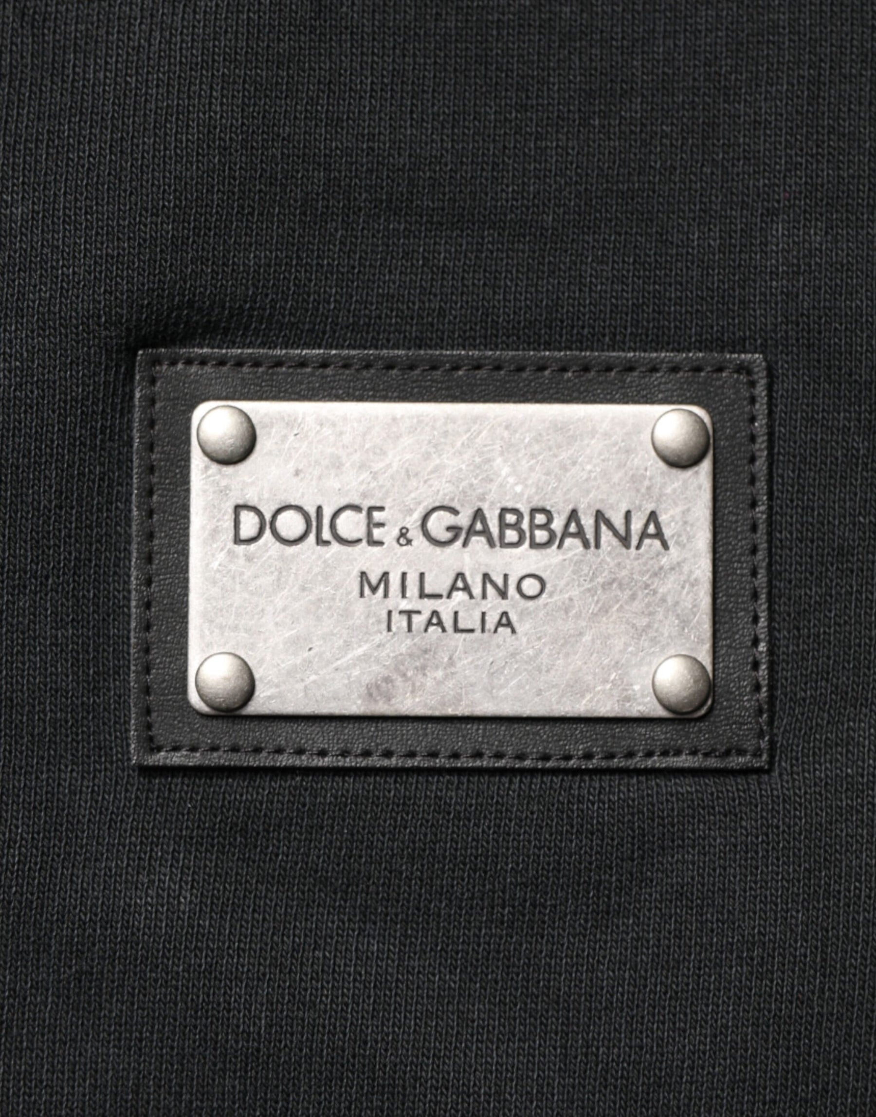 Dolce & Gabbana Black Full Zip Hooded Men Sweatshirt Sweater | Regal Royce