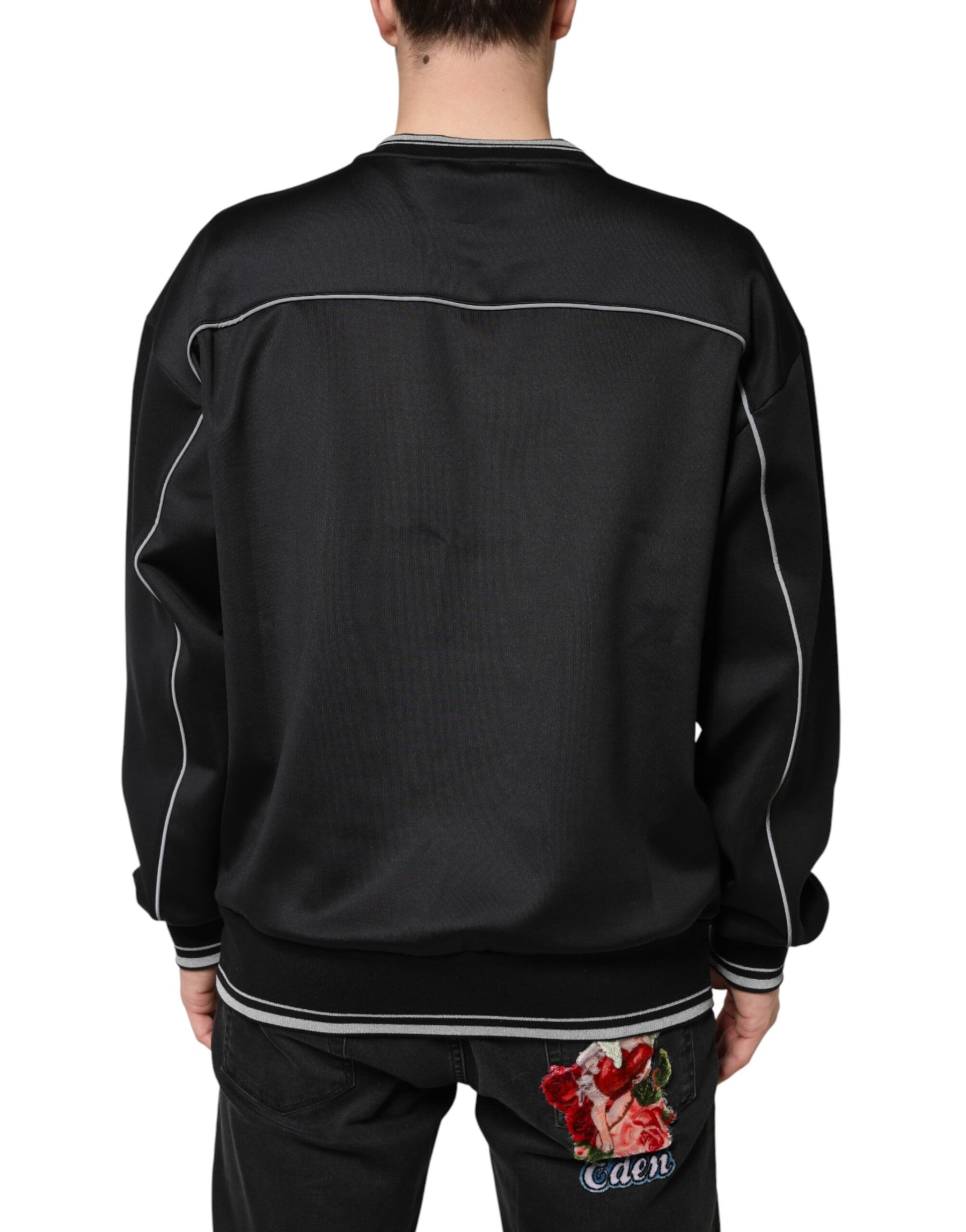 Dolce & Gabbana Black DG Logo Crew Neck Sweatshirt Sweater | Regal Royce