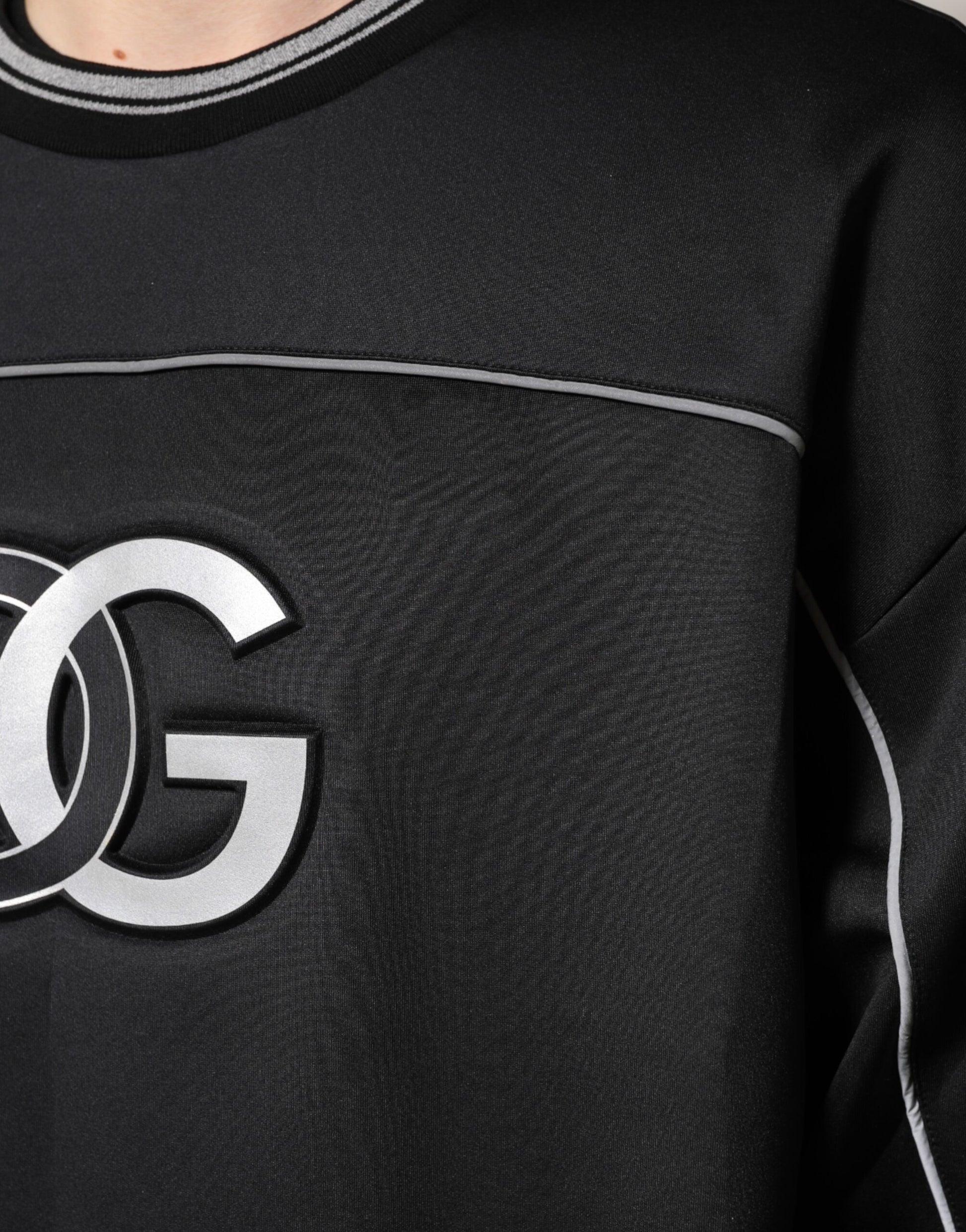 Dolce & Gabbana Black DG Logo Crew Neck Sweatshirt Sweater | Regal Royce