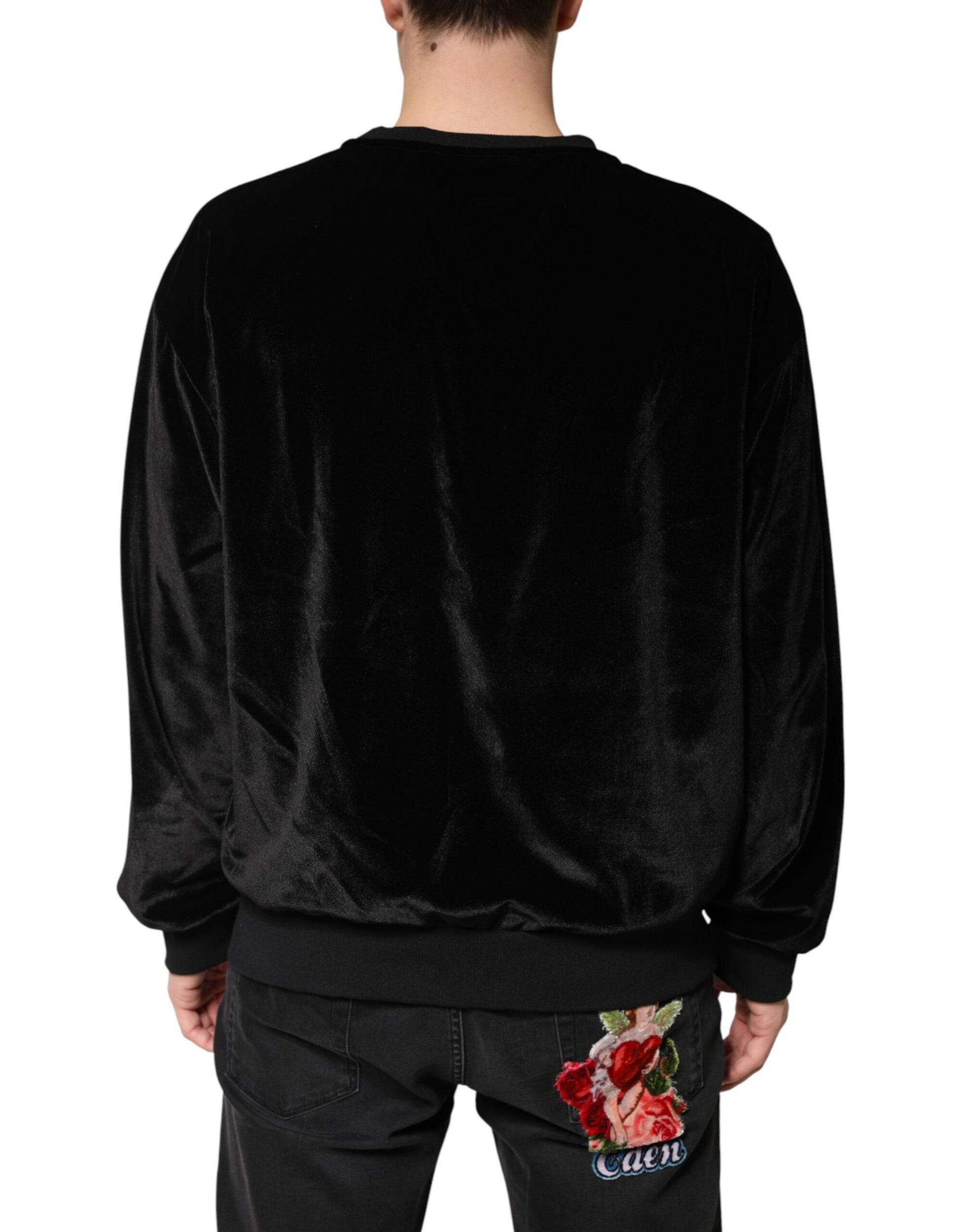 Dolce & Gabbana Black DG Logo Crew Neck Sweatshirt Sweater | Regal Royce