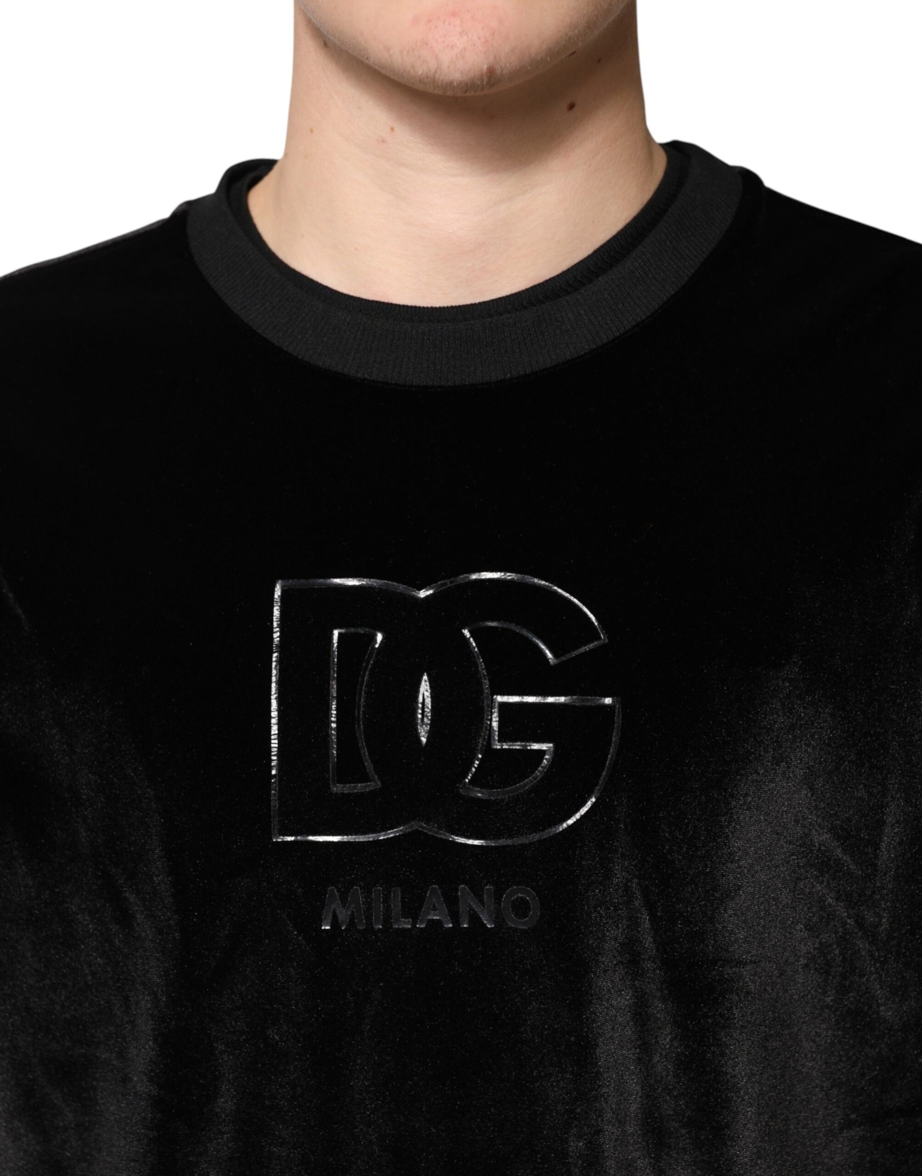 Dolce & Gabbana Black DG Logo Crew Neck Sweatshirt Sweater | Regal Royce