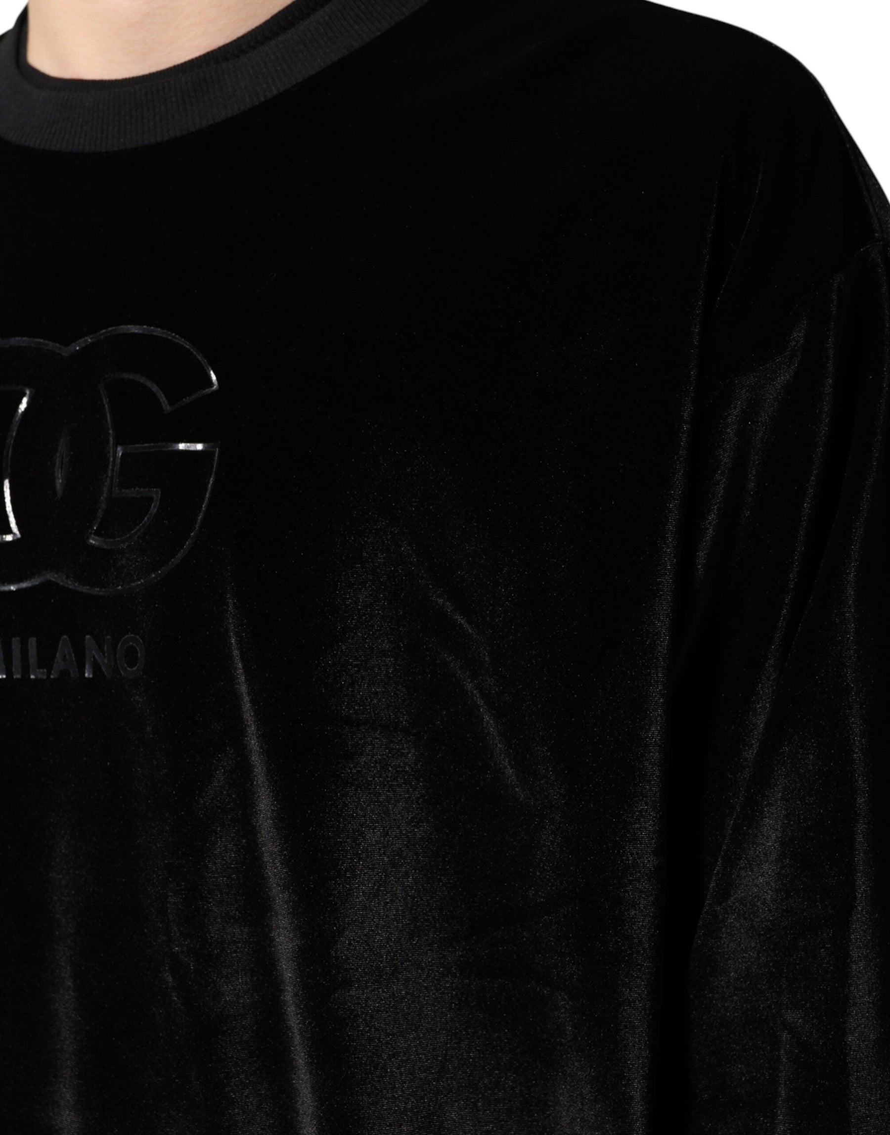 Dolce & Gabbana Black DG Logo Crew Neck Sweatshirt Sweater | Regal Royce