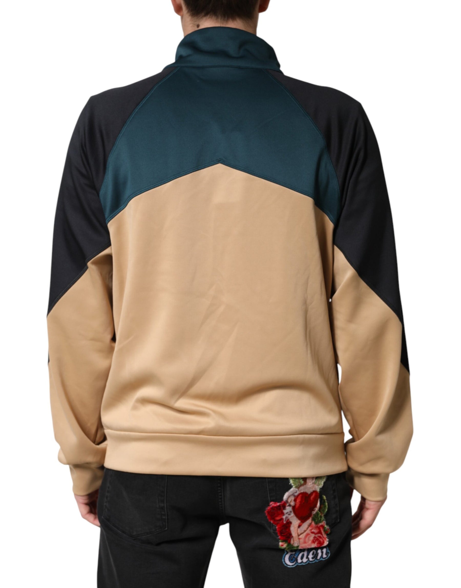 Dolce & Gabbana DG Mock Neck Sweatshirt Sweater  Multicolor | Regal Royce