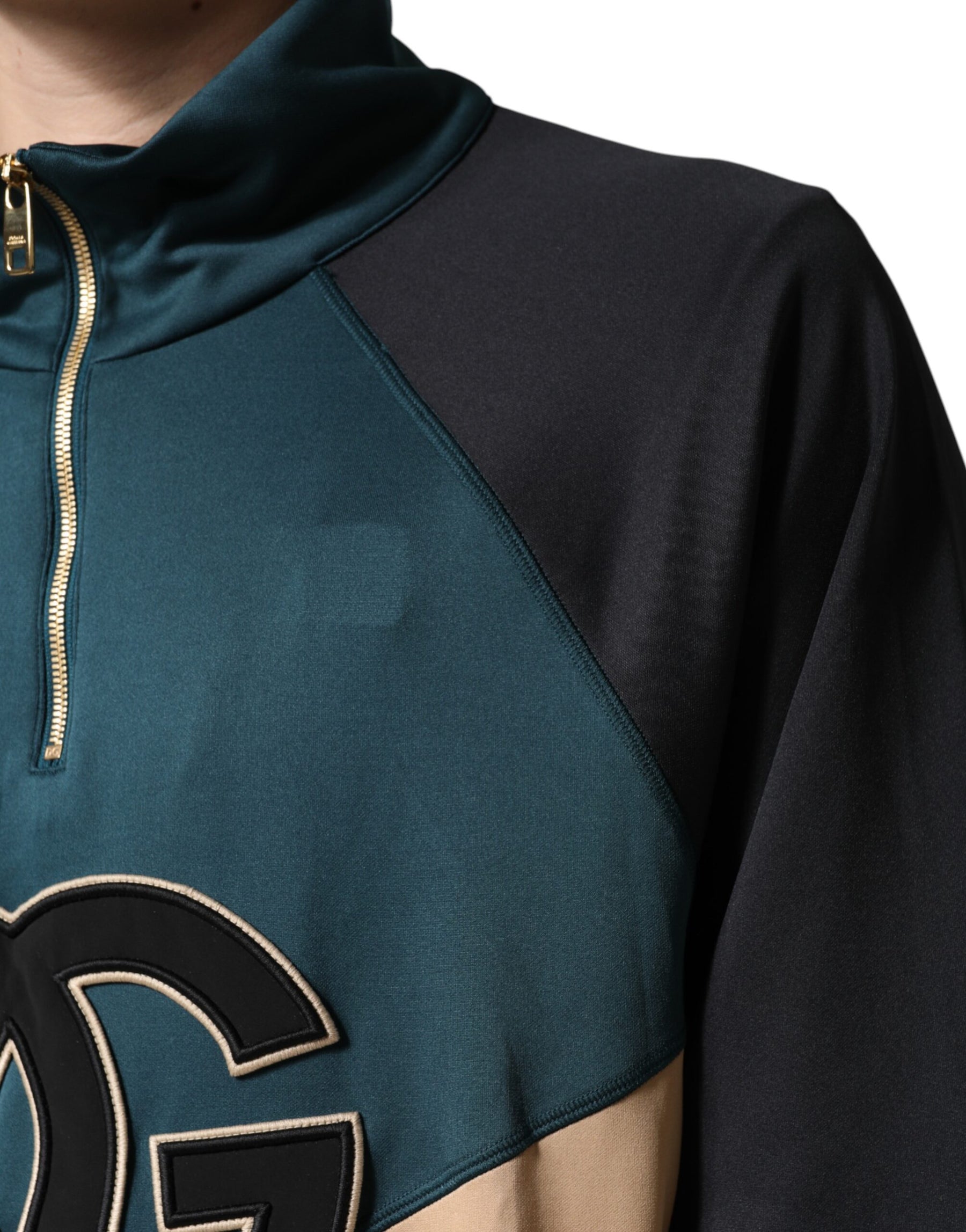 Dolce & Gabbana DG Mock Neck Sweatshirt Sweater  Multicolor | Regal Royce