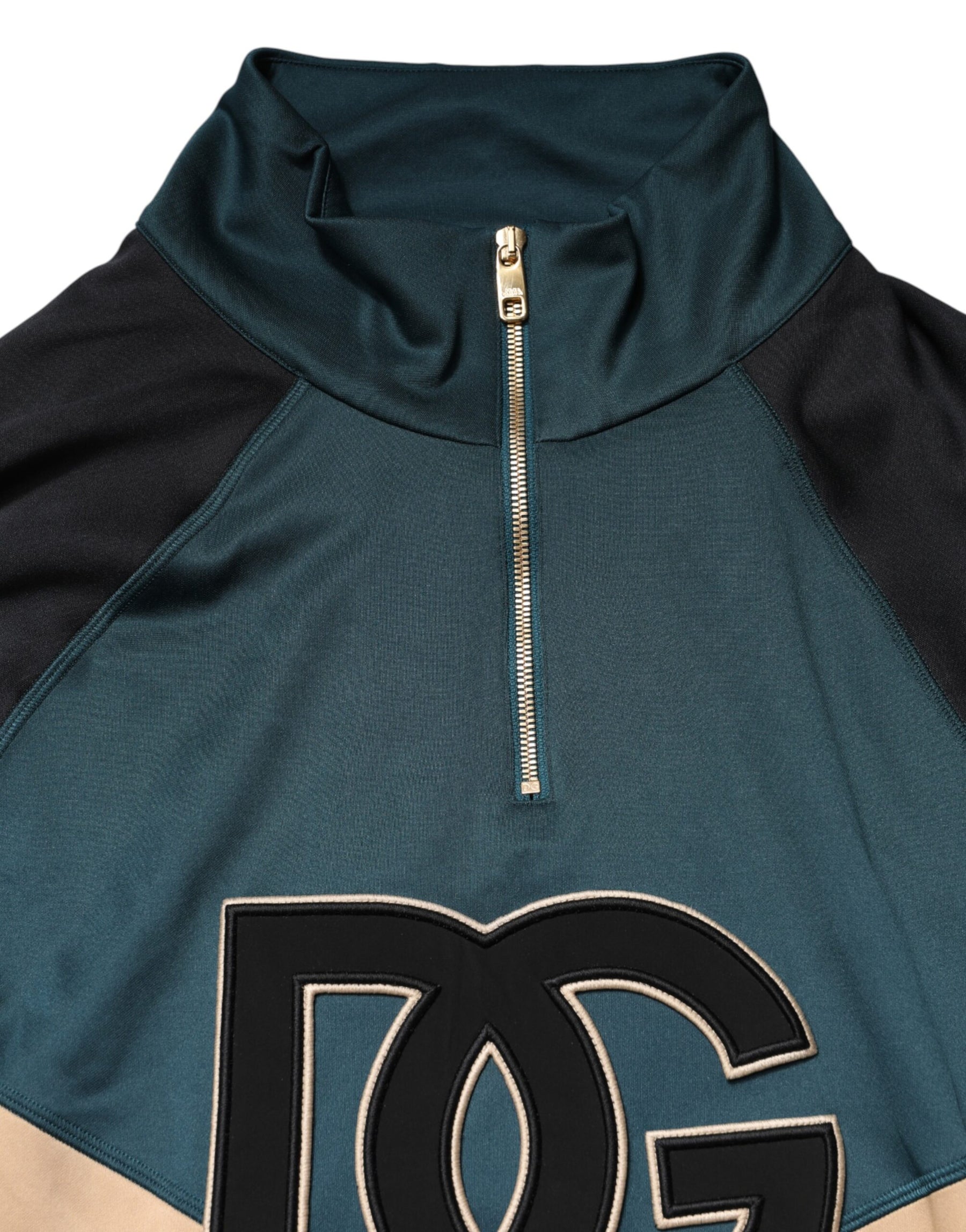 Dolce & Gabbana DG Mock Neck Sweatshirt Sweater  Multicolor | Regal Royce