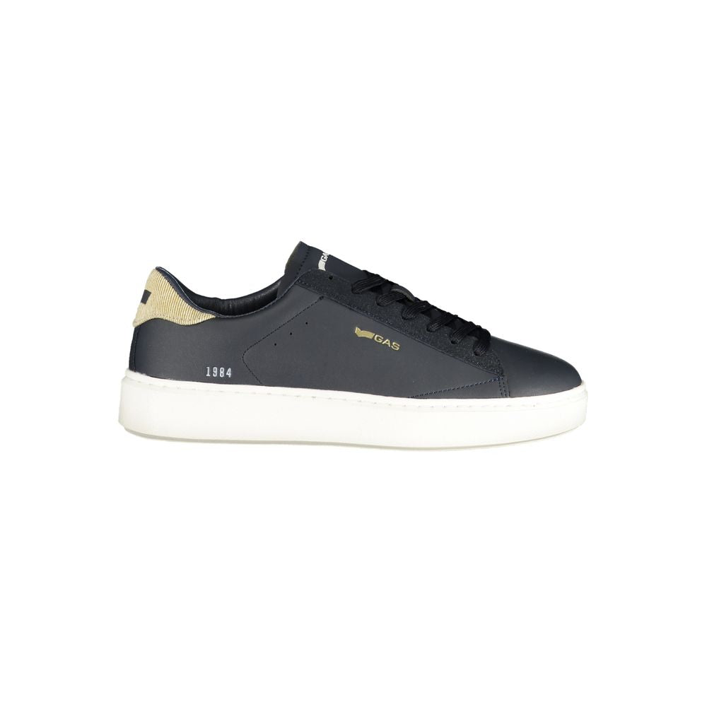 Gas Blue Polyester Men Sneaker | Regal Royce