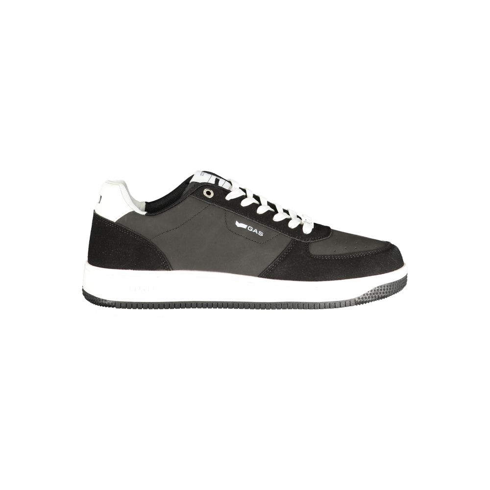 Gas Black Polyurethane Men Sneaker | Regal Royce