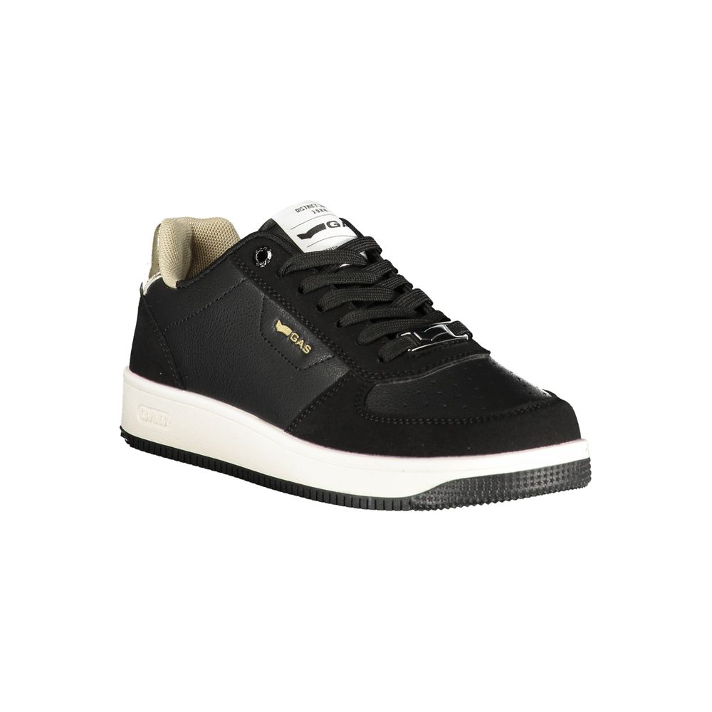 Gas Black Polyurethane Women Sneaker | Regal Royce