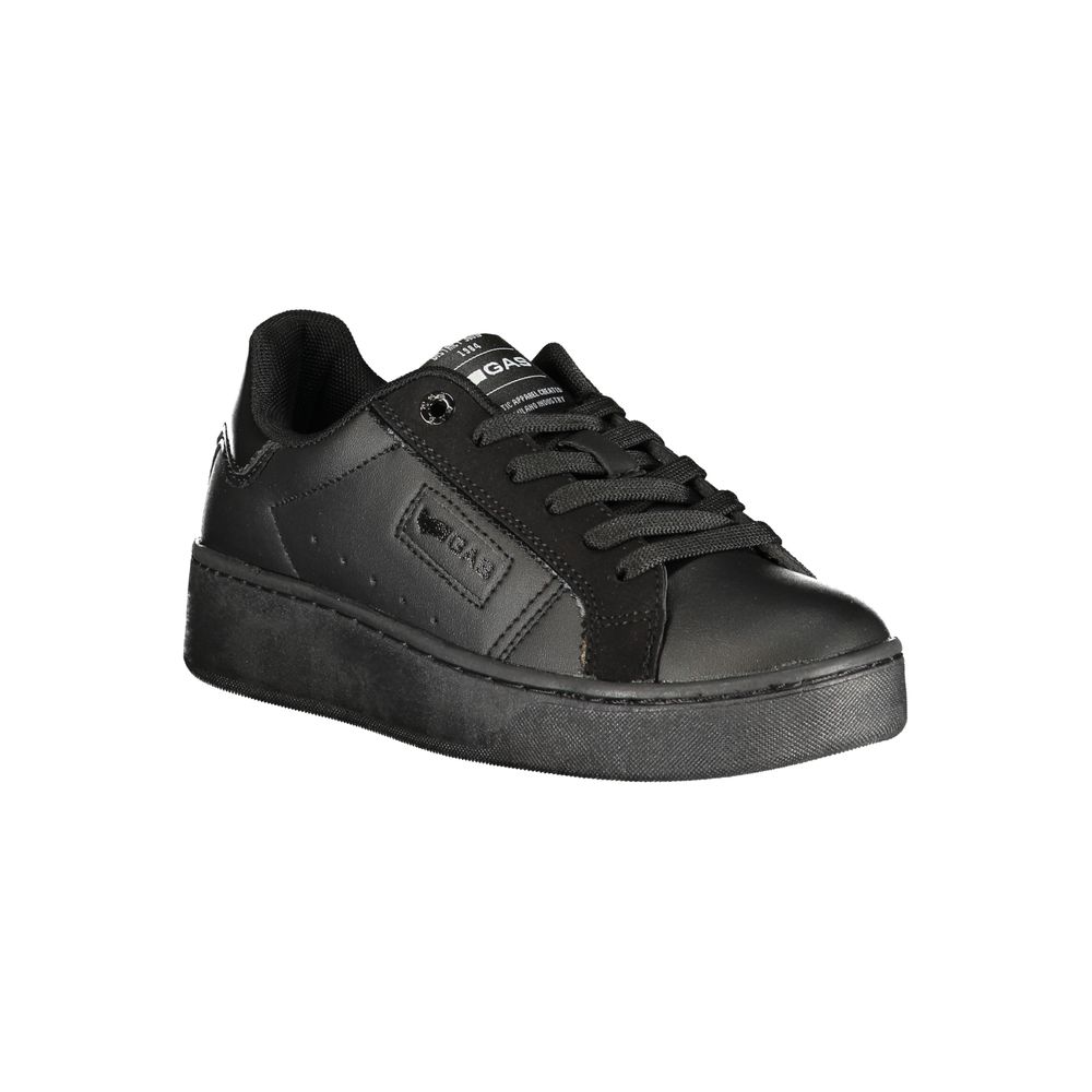 Gas Black Polyurethane Women Sneaker | Regal Royce