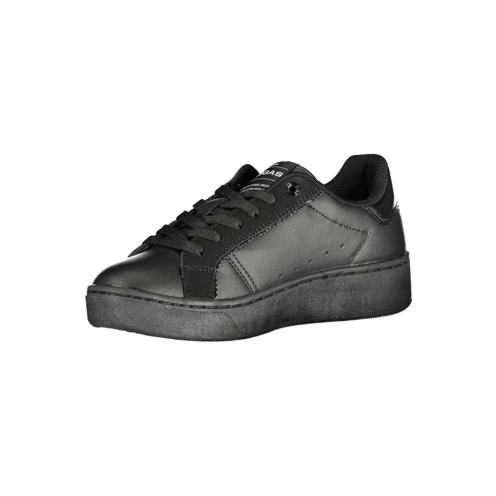 Gas Black Polyurethane Women Sneaker | Regal Royce