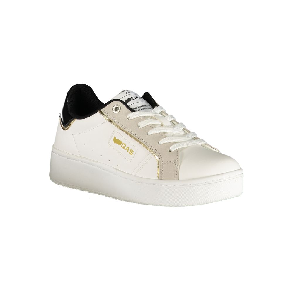 Gas White Polyurethane Women Sneaker | Regal Royce