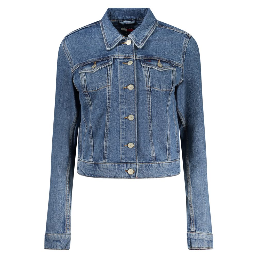 Tommy Hilfiger Blu Cotton Women Jacket | Regal Royce