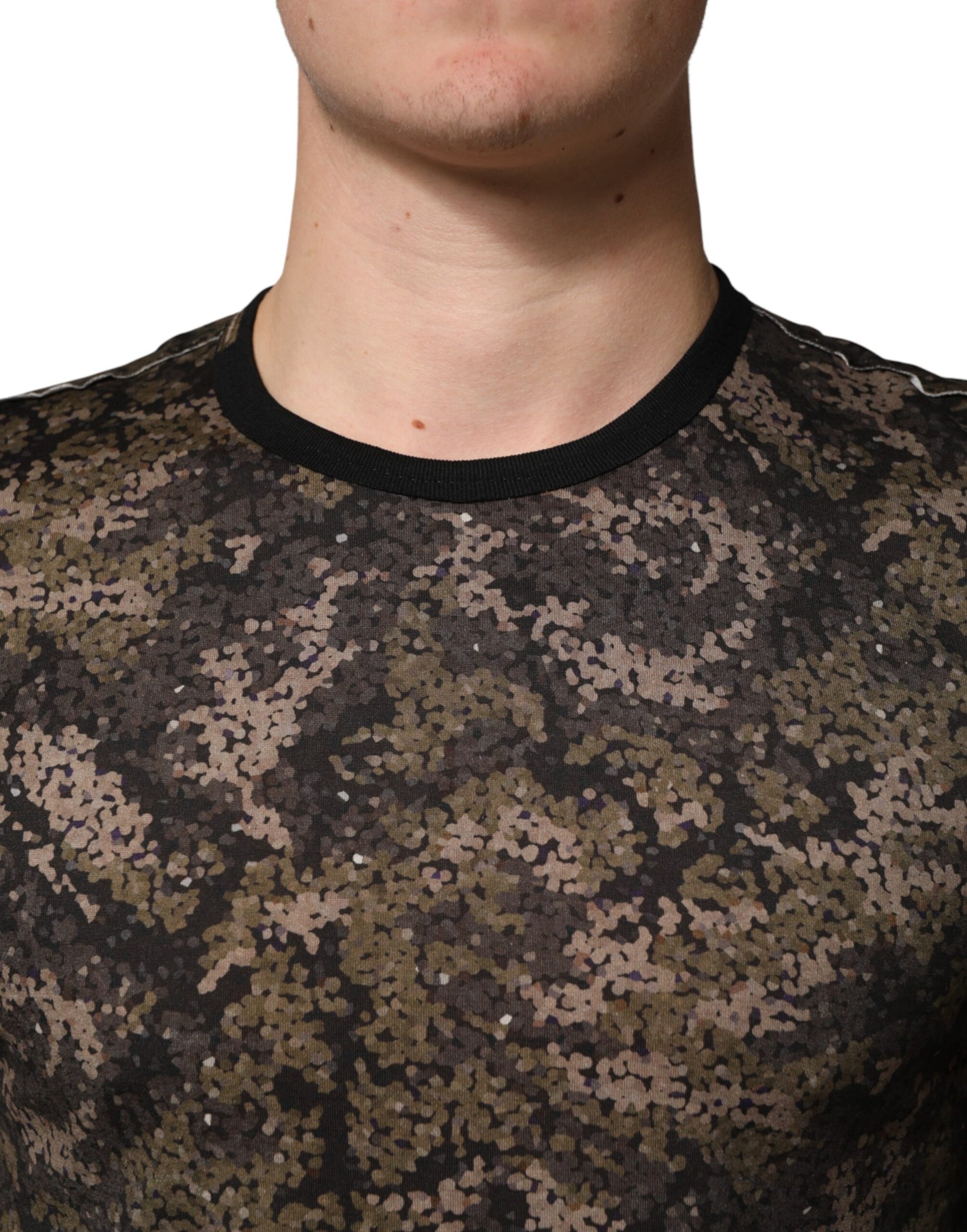 Dolce & Gabbana Multicolor Camouflage Long Sleeves T-shirt | Regal Royce