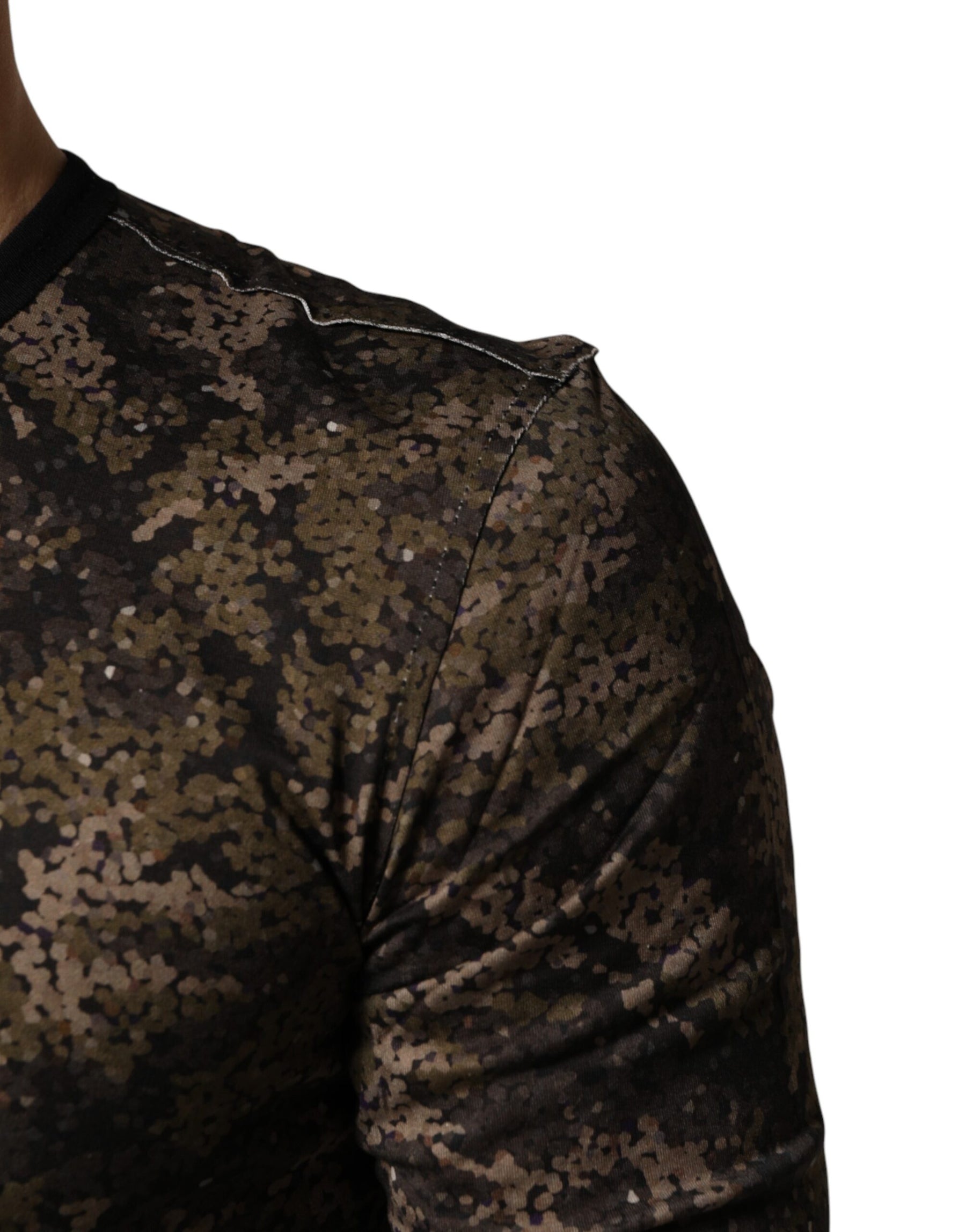Dolce & Gabbana Multicolor Camouflage Long Sleeves T-shirt | Regal Royce