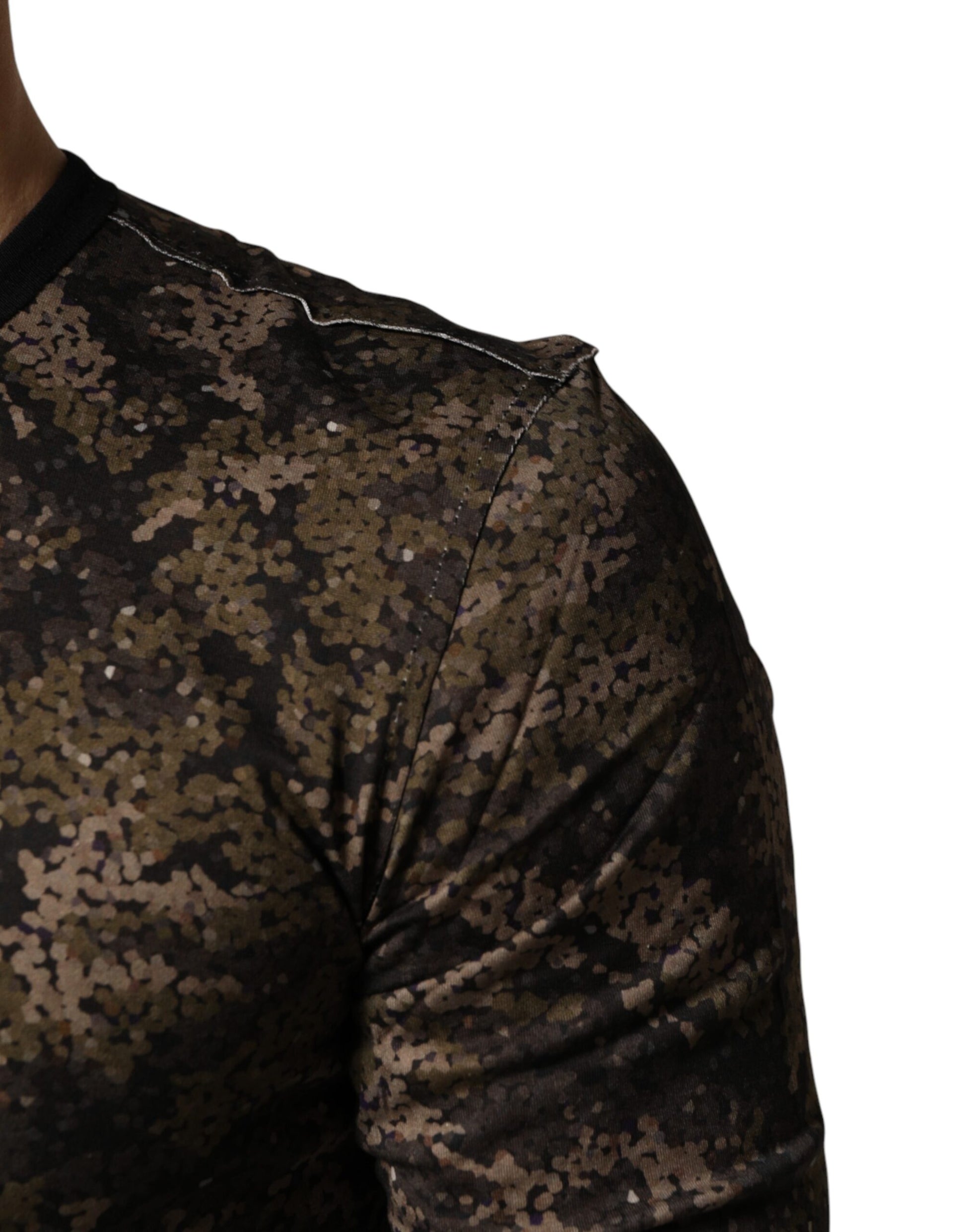 Dolce & Gabbana Multicolor Camouflage Long Sleeves T-shirt | Regal Royce