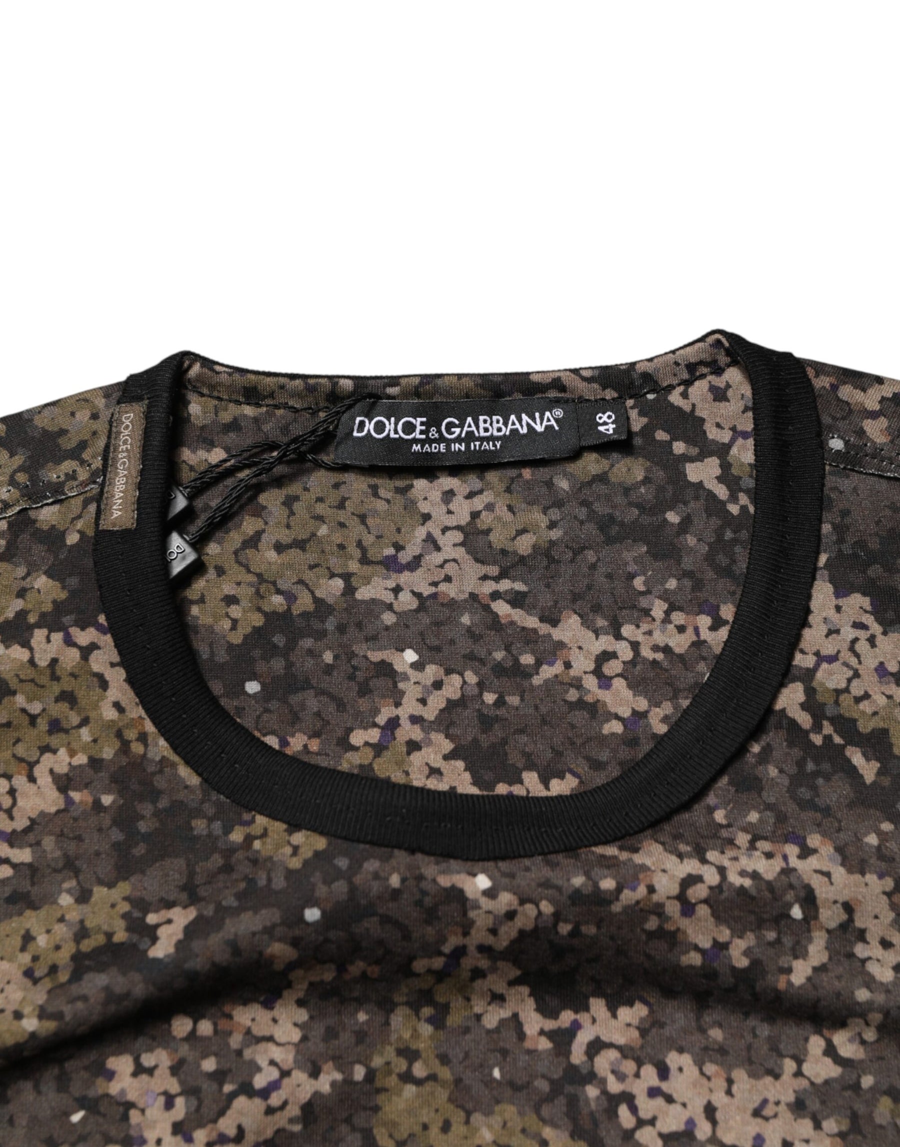 Dolce & Gabbana Multicolor Camouflage Long Sleeves T-shirt | Regal Royce