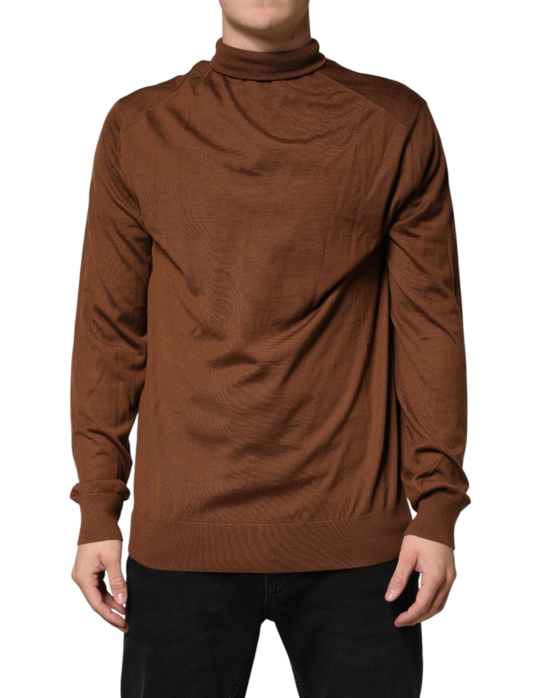 Dolce & Gabbana Brown Cashmere Turtle Neck Pullover Sweater | Regal Royce