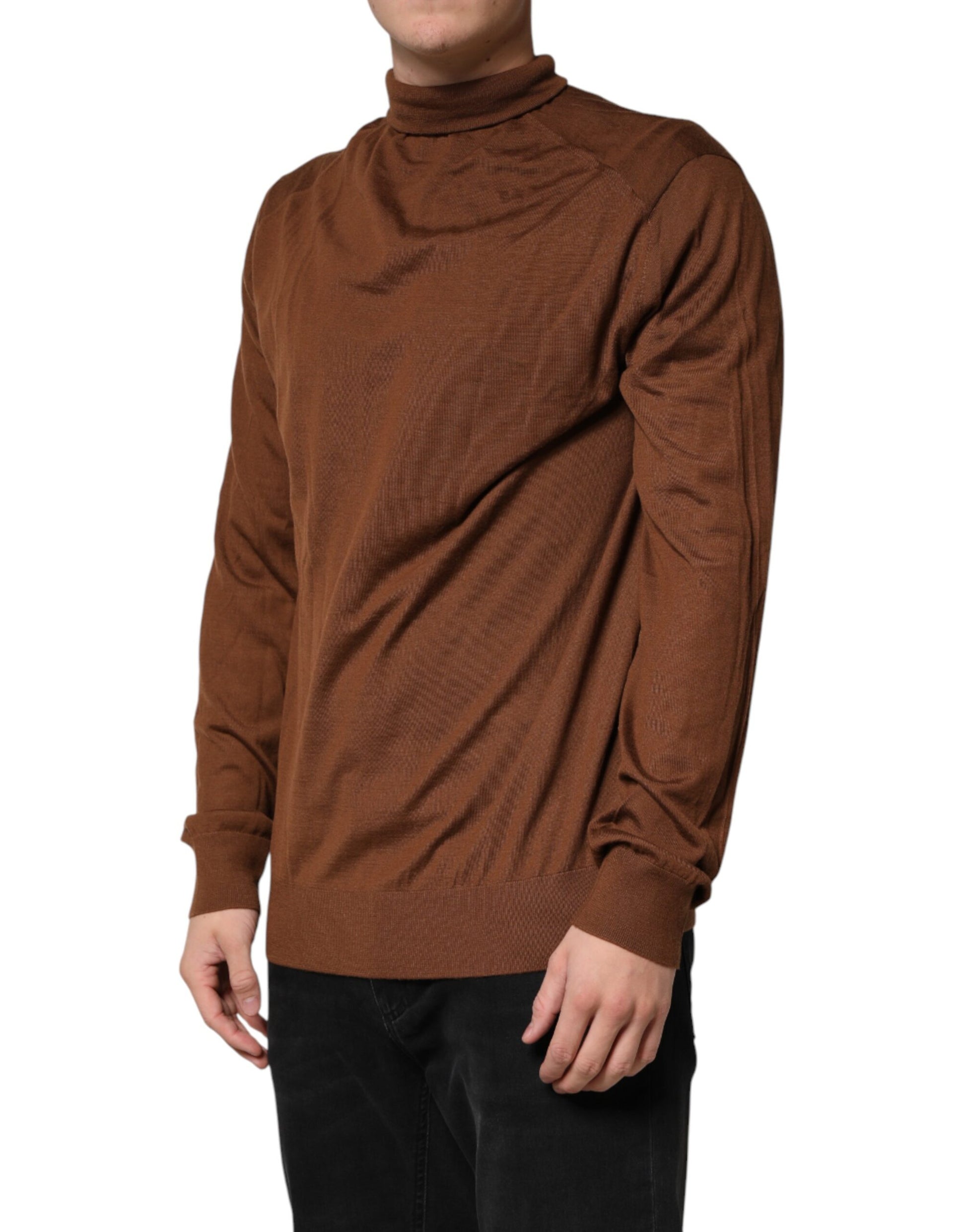 Dolce & Gabbana Brown Cashmere Turtle Neck Pullover Sweater | Regal Royce