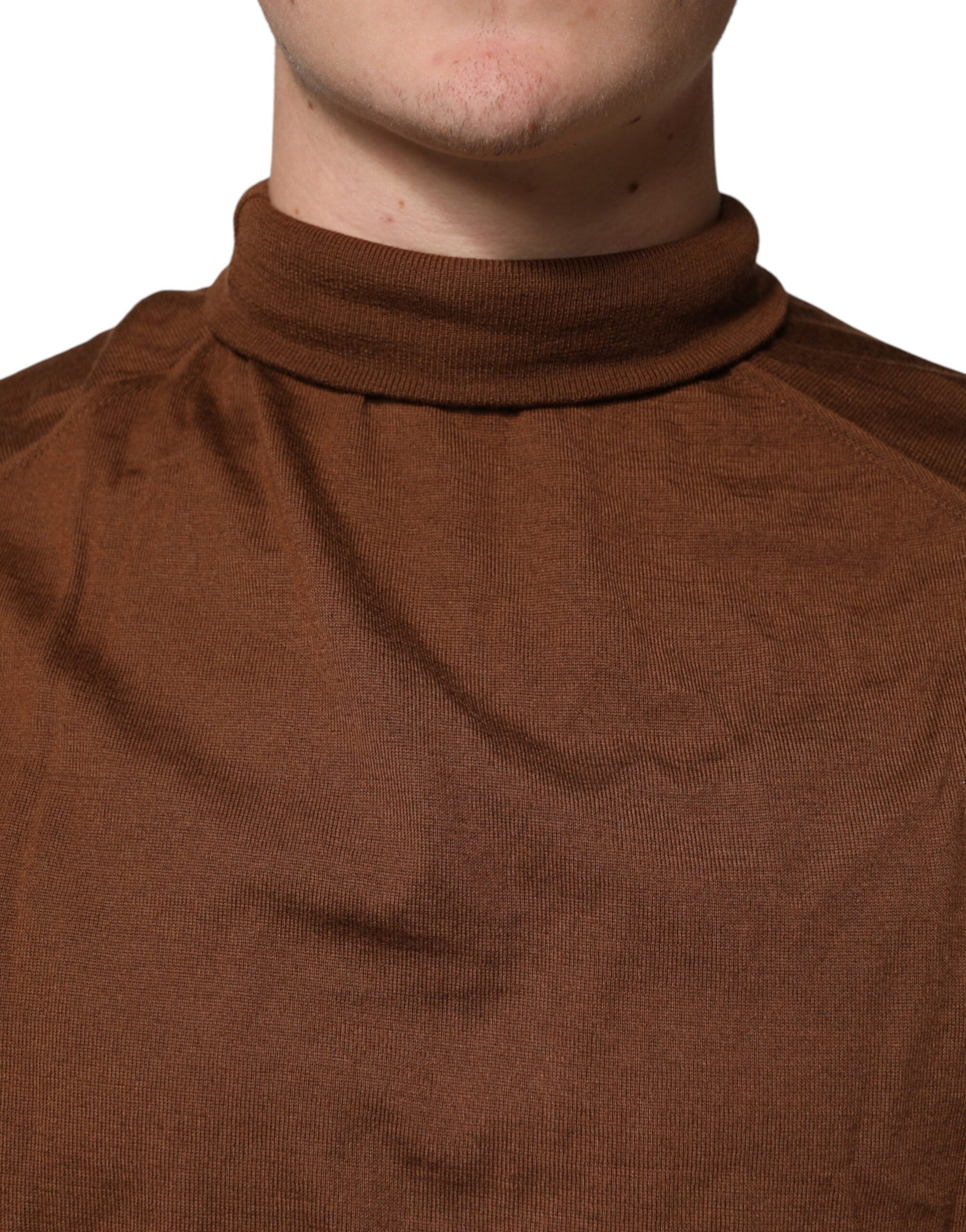 Dolce & Gabbana Brown Cashmere Turtle Neck Pullover Sweater | Regal Royce