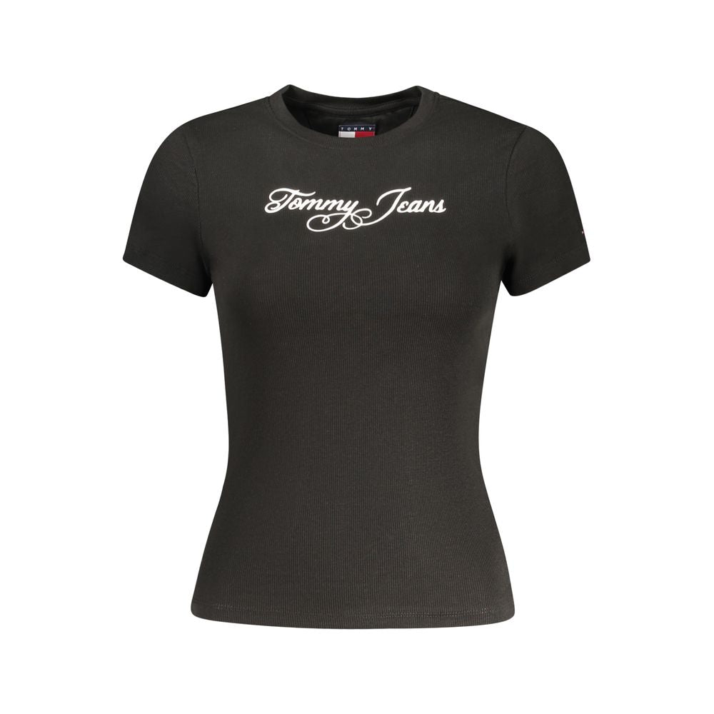 Tommy Hilfiger Black Cotton Women's T-Shirt | Regal Royce