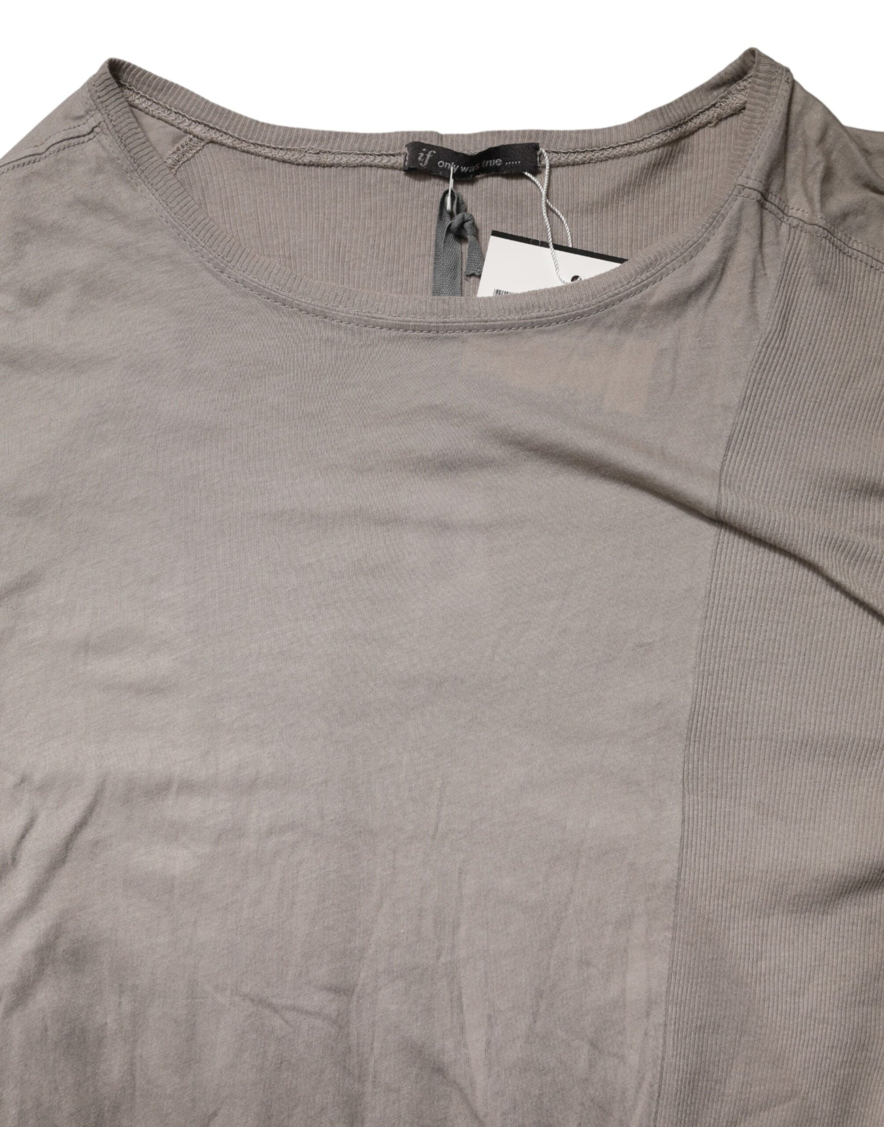 Laneus Gray Two Tone Cotton Round Neck Short Sleeves T-shirt | Regal Royce