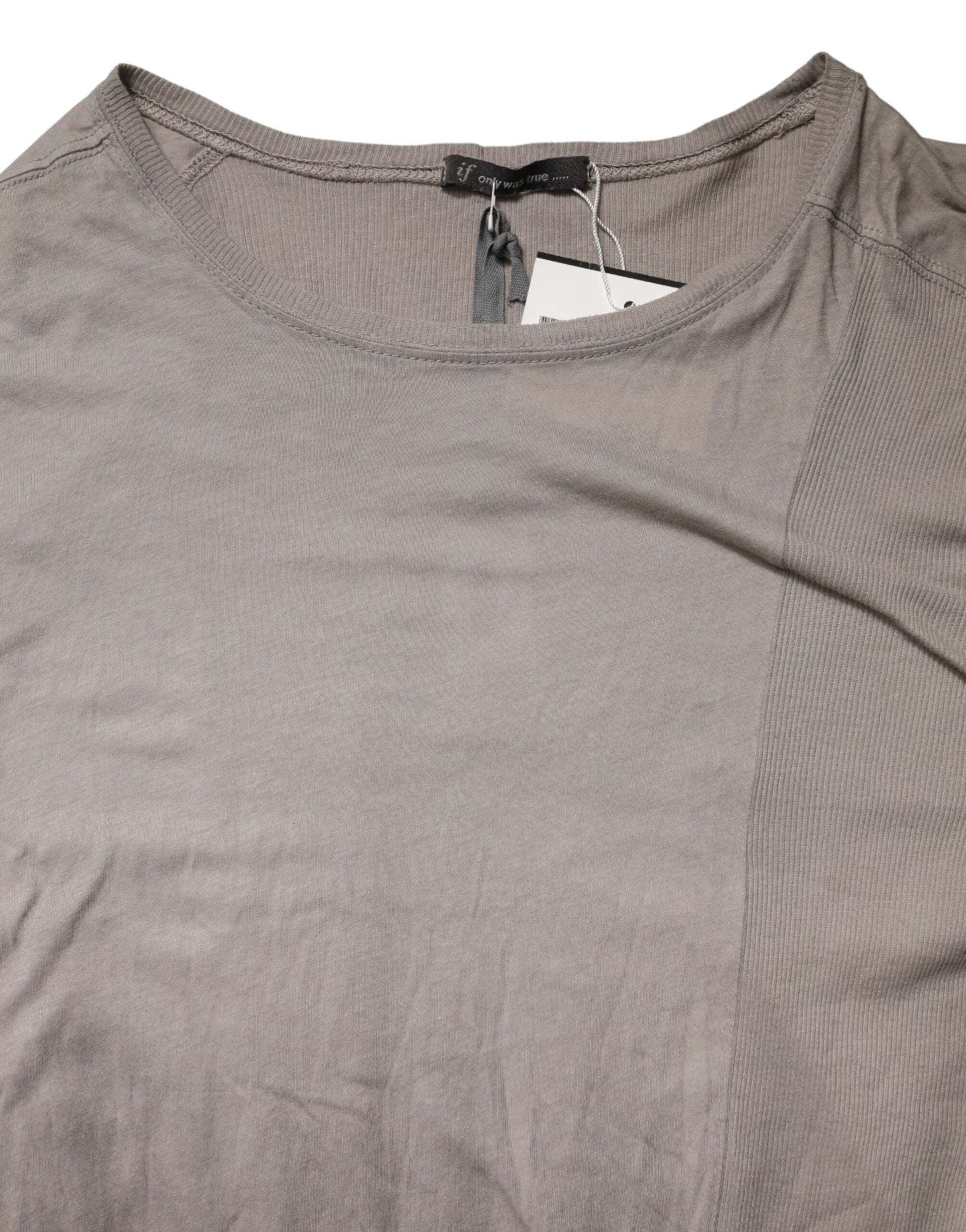 Laneus Gray Two Tone Cotton Round Neck Short Sleeves T-shirt | Regal Royce