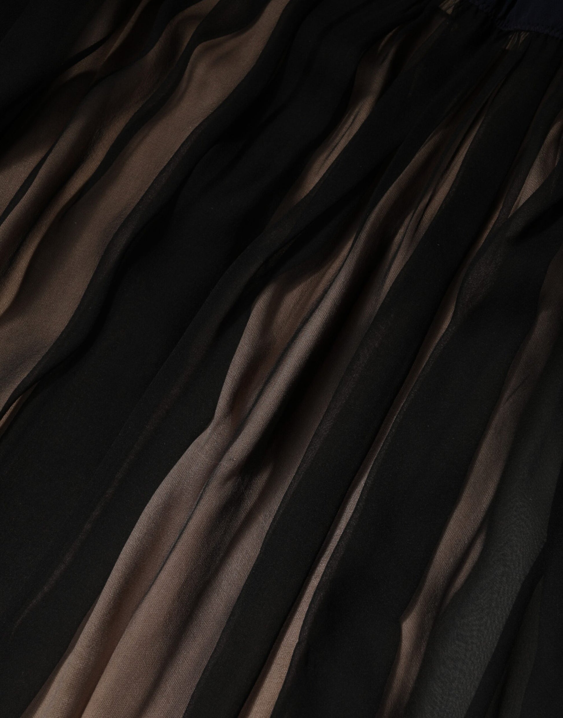 N.21 Blue Long Sleeves Sheer Silk Sheath A-line Midi Dress | Regal Royce