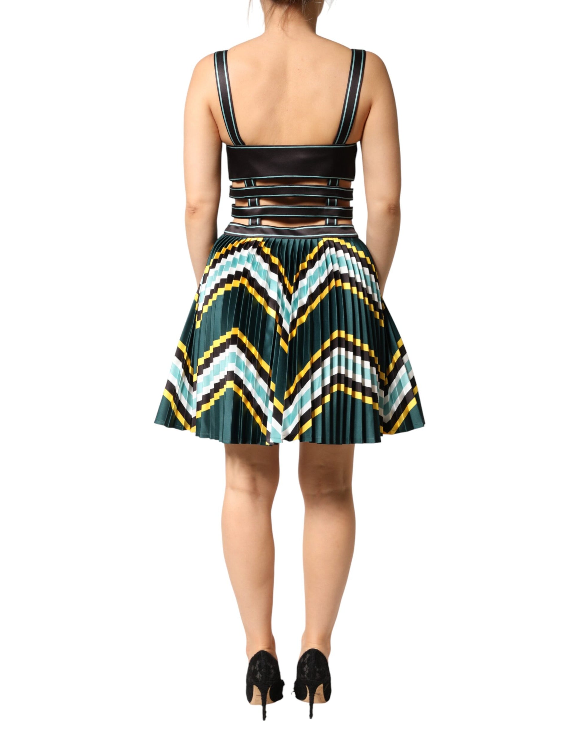 Philosophy di Lorenzo Serafini Multicolor Sleeveless A-line Dress | Regal Royce