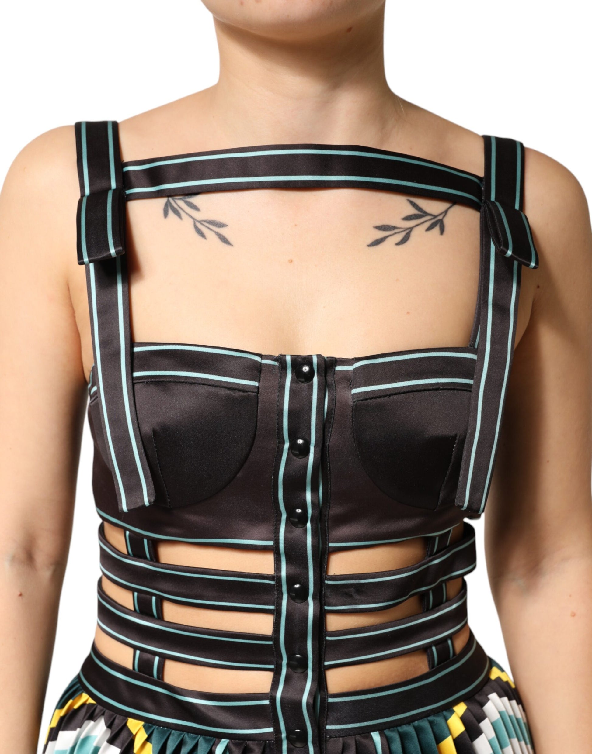 Philosophy di Lorenzo Serafini Multicolor Sleeveless A-line Dress | Regal Royce