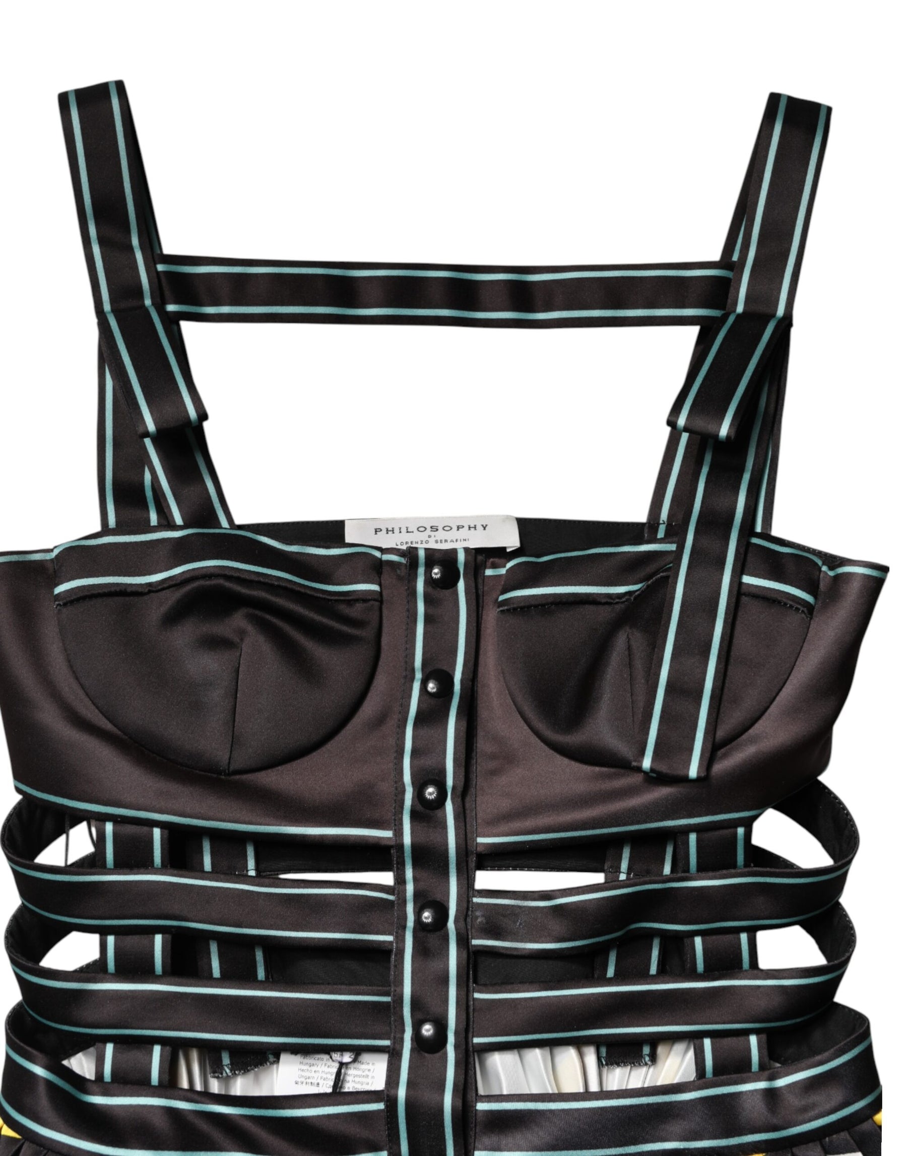 Philosophy di Lorenzo Serafini Multicolor Sleeveless A-line Dress | Regal Royce