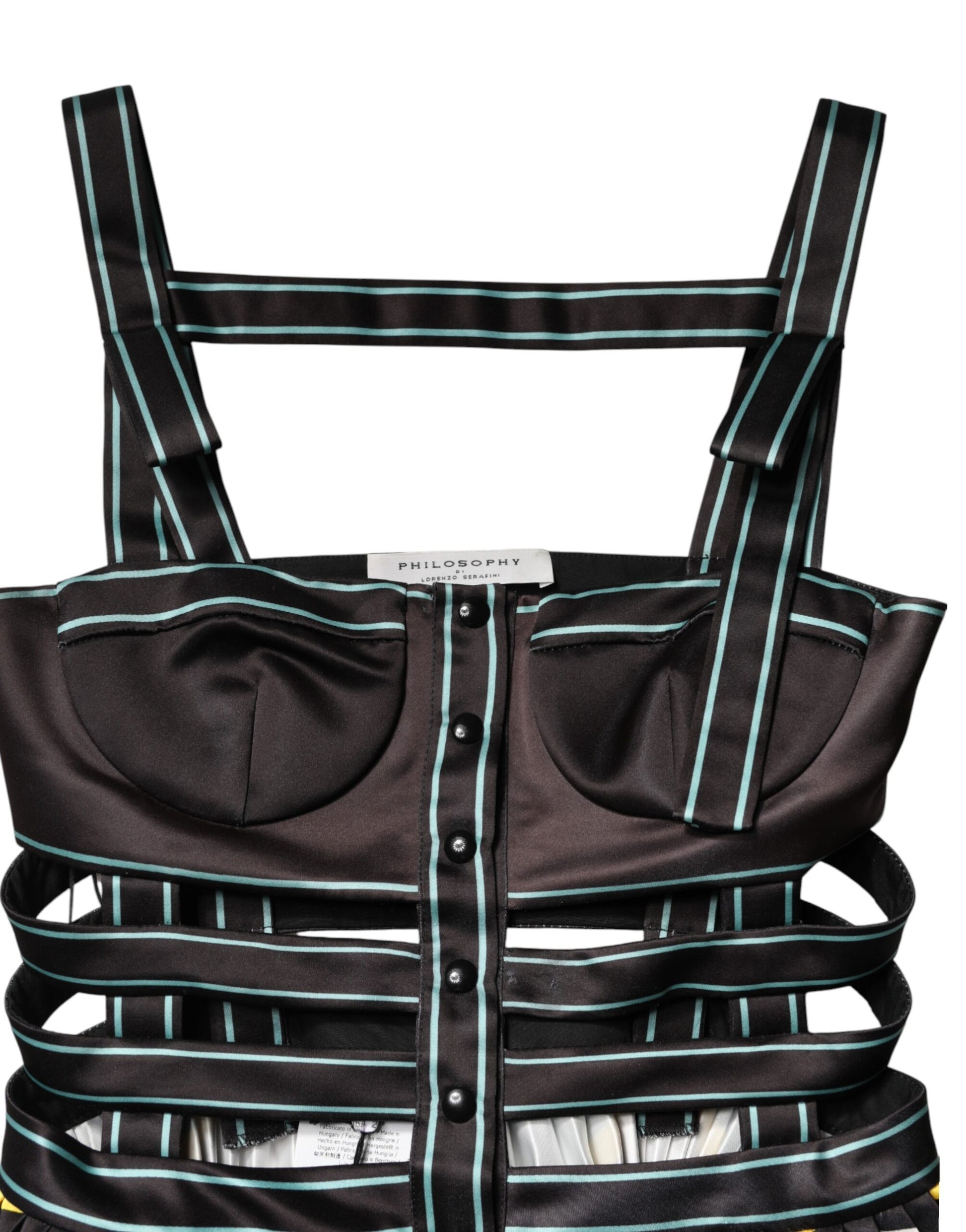 Philosophy di Lorenzo Serafini Multicolor Sleeveless A-line Dress | Regal Royce