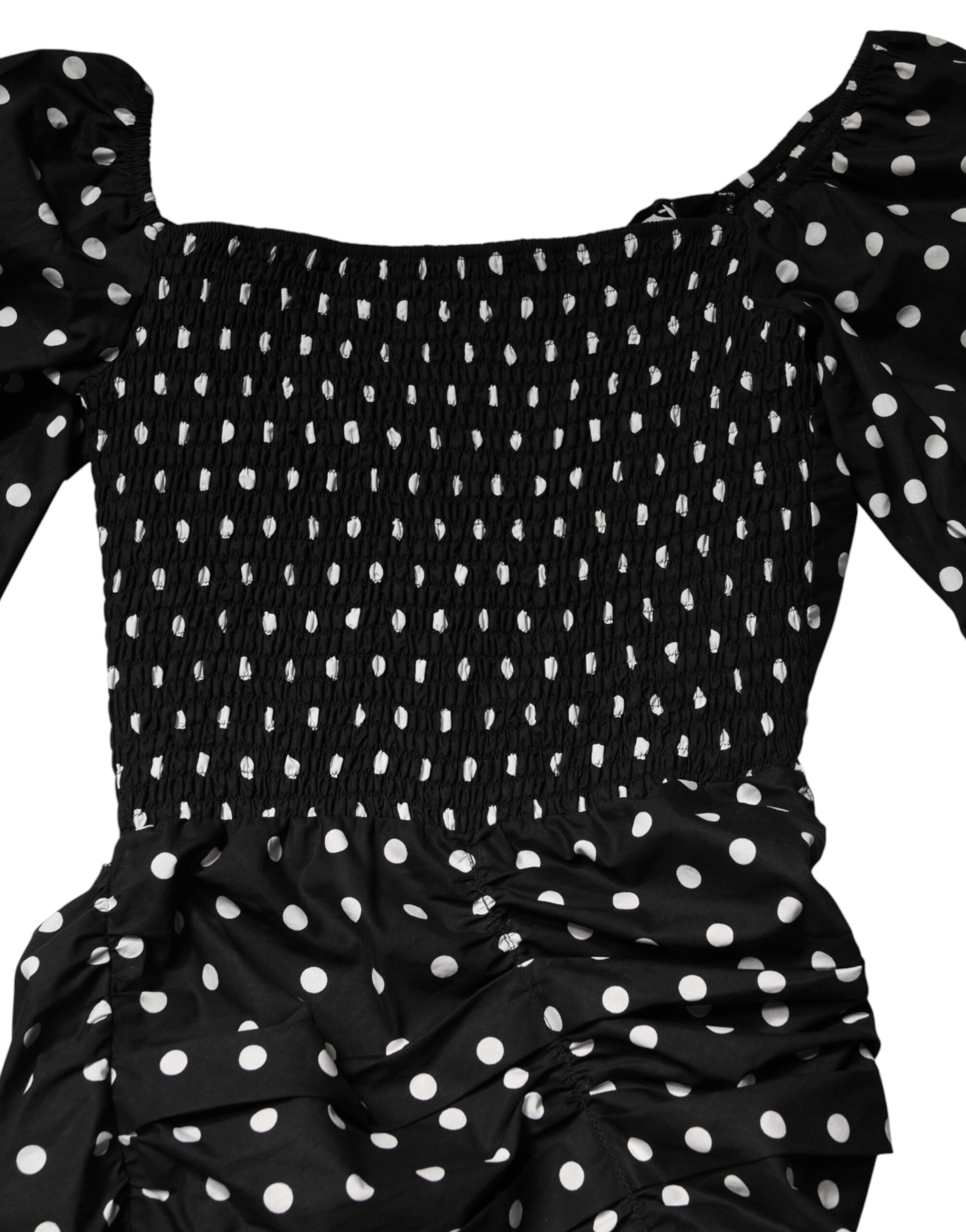 Patrizia Pepe Black White Polka Dot Short Sleeves Mini Dress | Regal Royce
