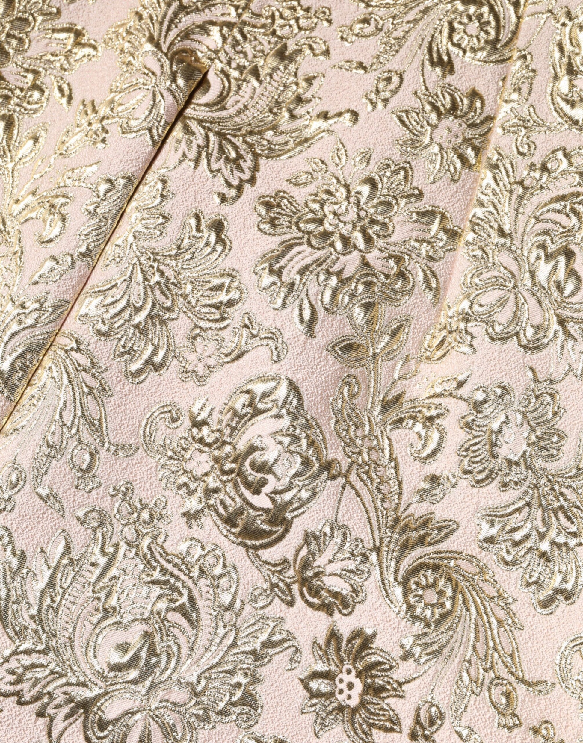 Dolce & Gabbana Beige Gold Floral Brocade Sleeveless Dress | Regal Royce