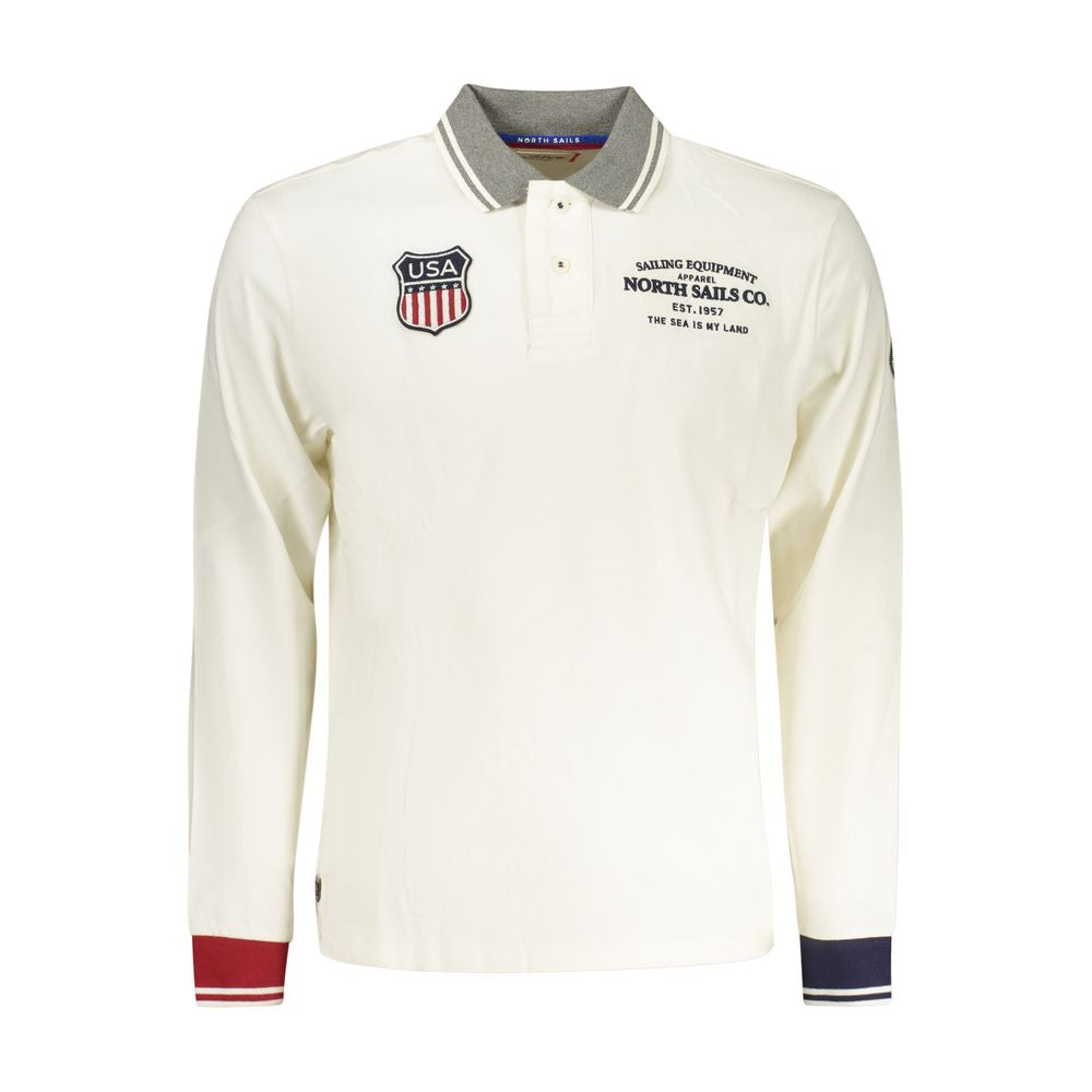 North Sails White Cotton Men Polo Shirt | Regal Royce