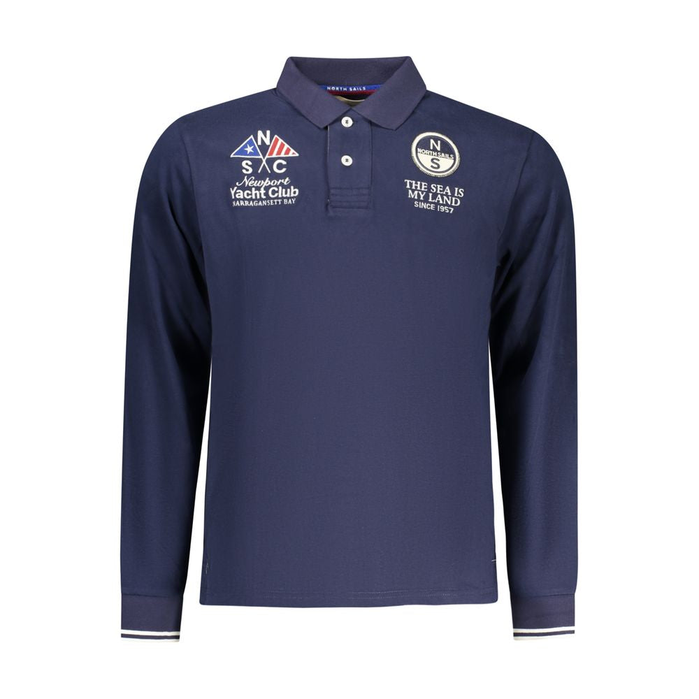 North Sails Blue Cotton Men Polo Shirt | Regal Royce