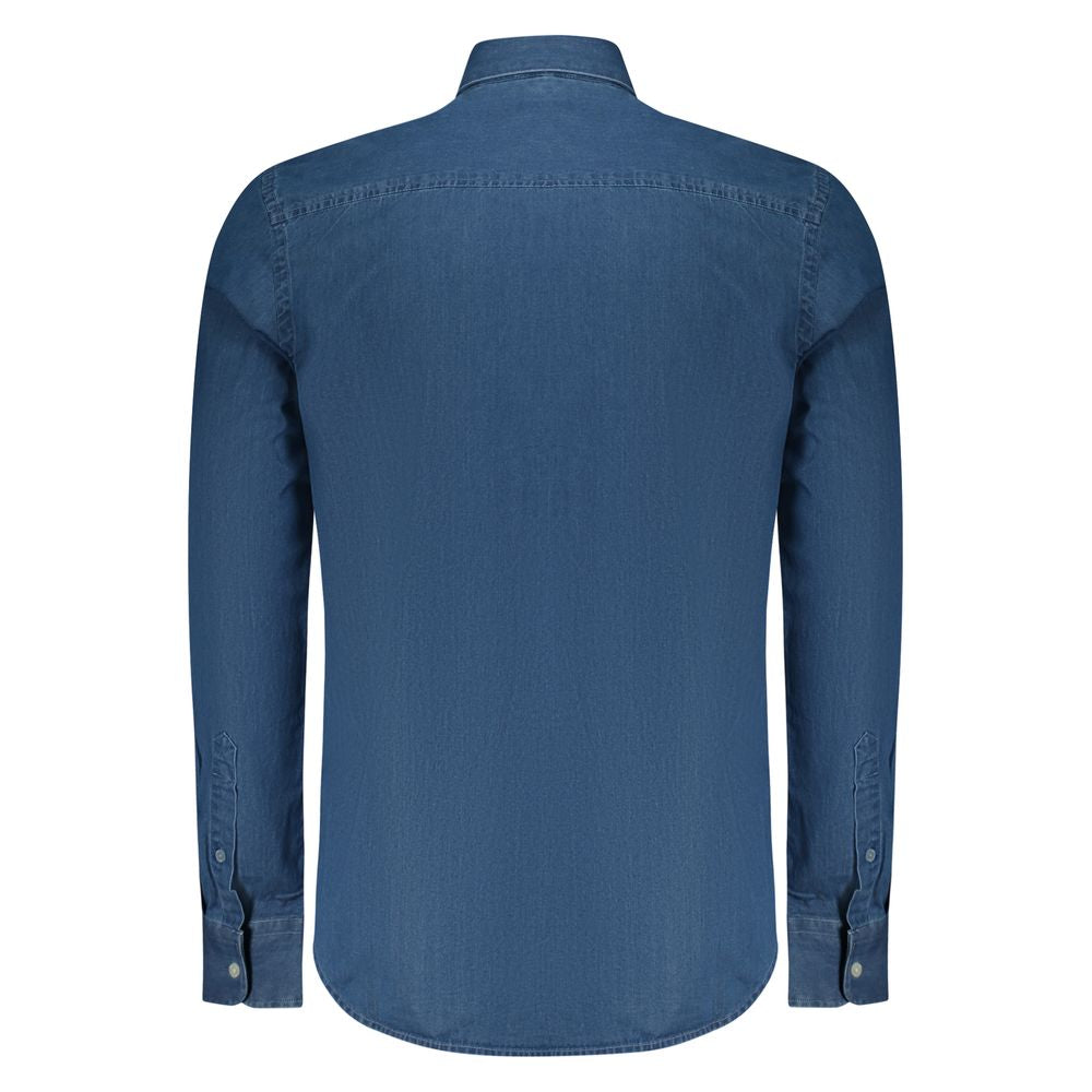 North Sails Blue Cotton Men Shirt | Regal Royce