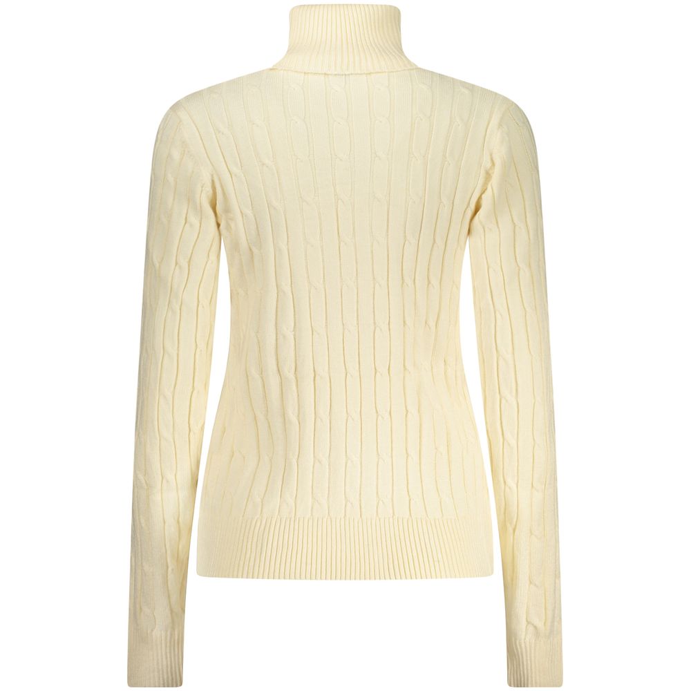 Norway 1963 White Viscose Women's Turtleneck Sweater | Regal Royce