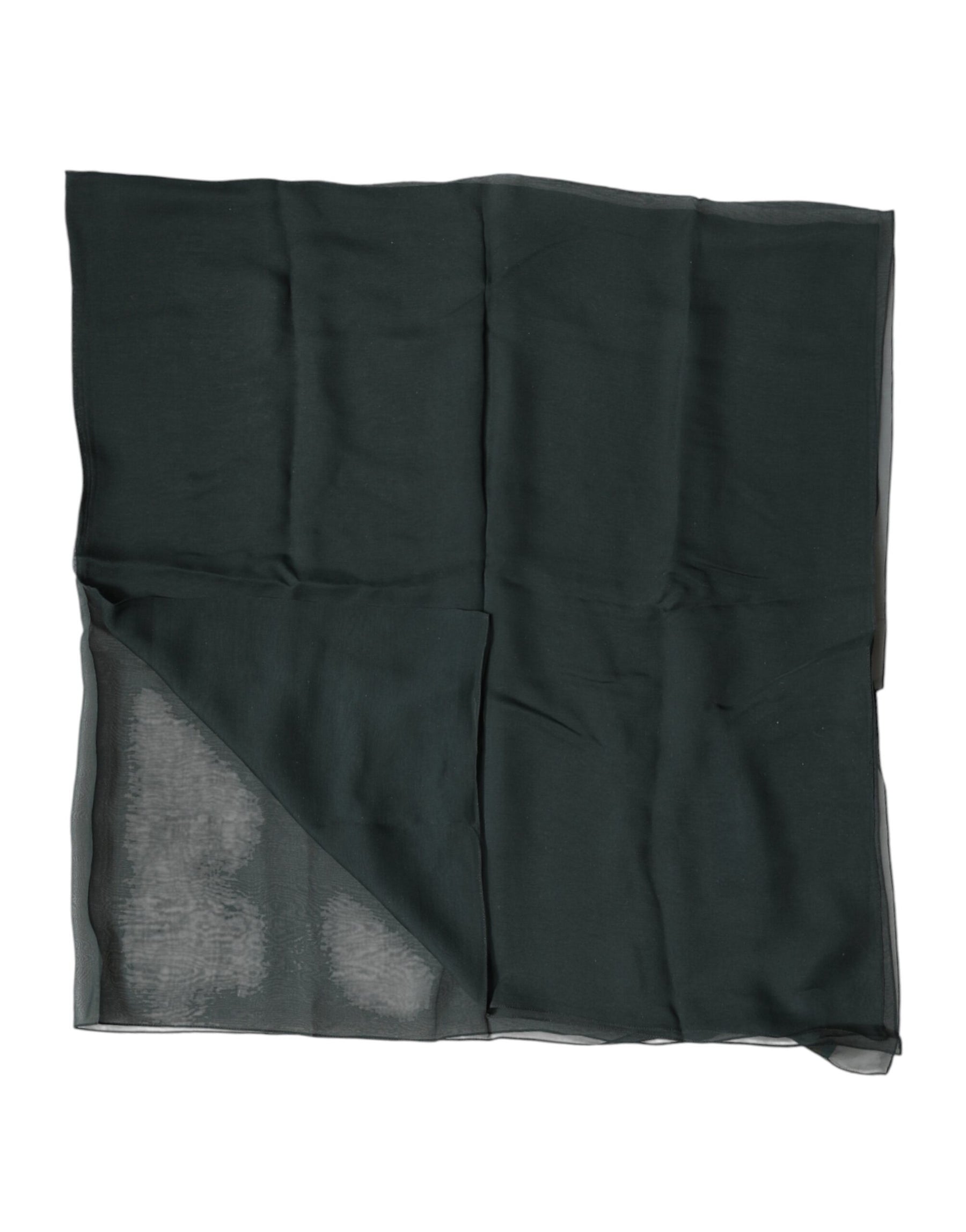Dolce & Gabbana Dark Green Silk Neck Wrap Foulard  Scarf | Regal Royce