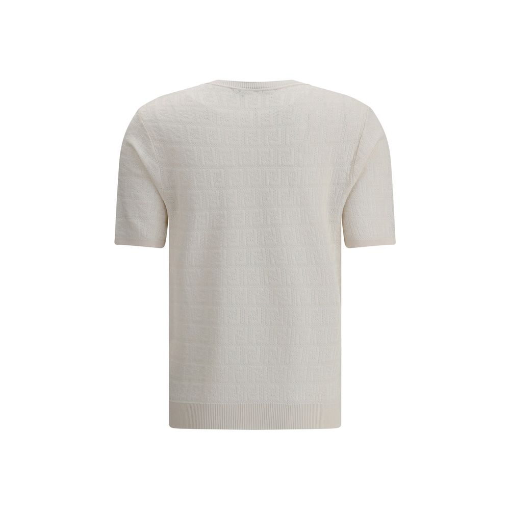Fendi White Viscose T-Shirt | Regal Royce